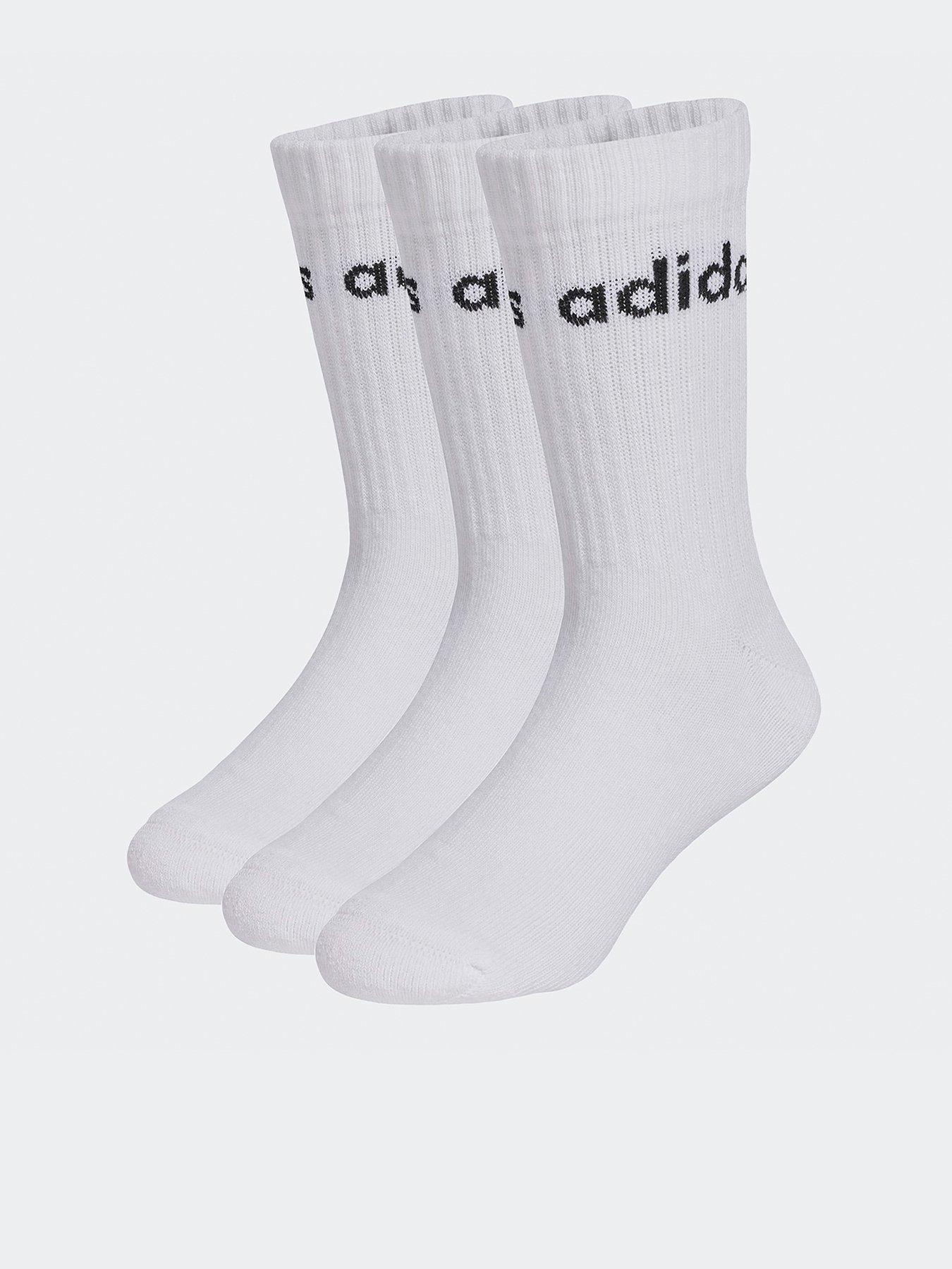 undefined Kids Linear Crew Socks 3 Pack - White