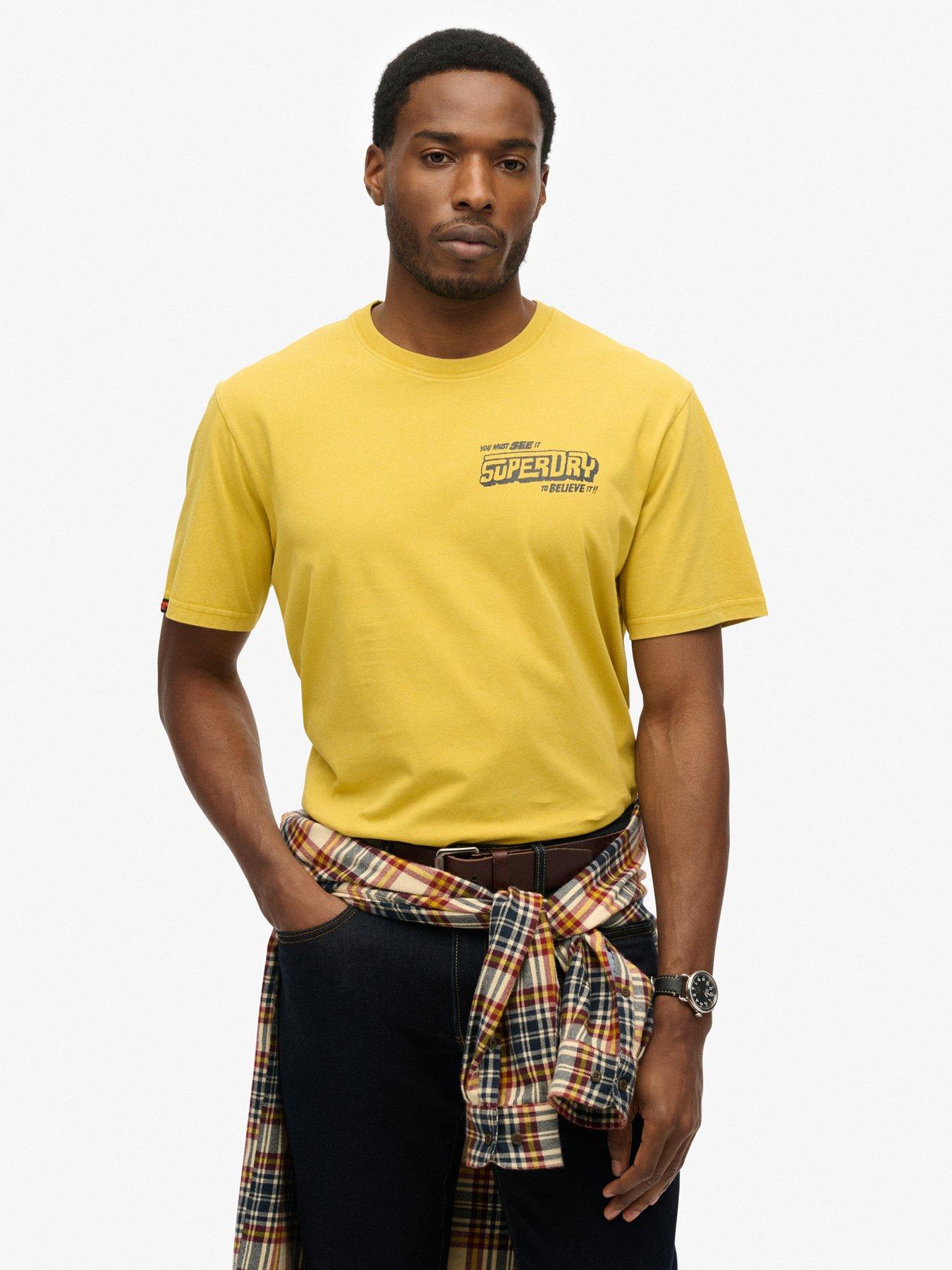Image 1 of 5 of Superdry B-Movie Back Graphic T-Shirt - Yellow