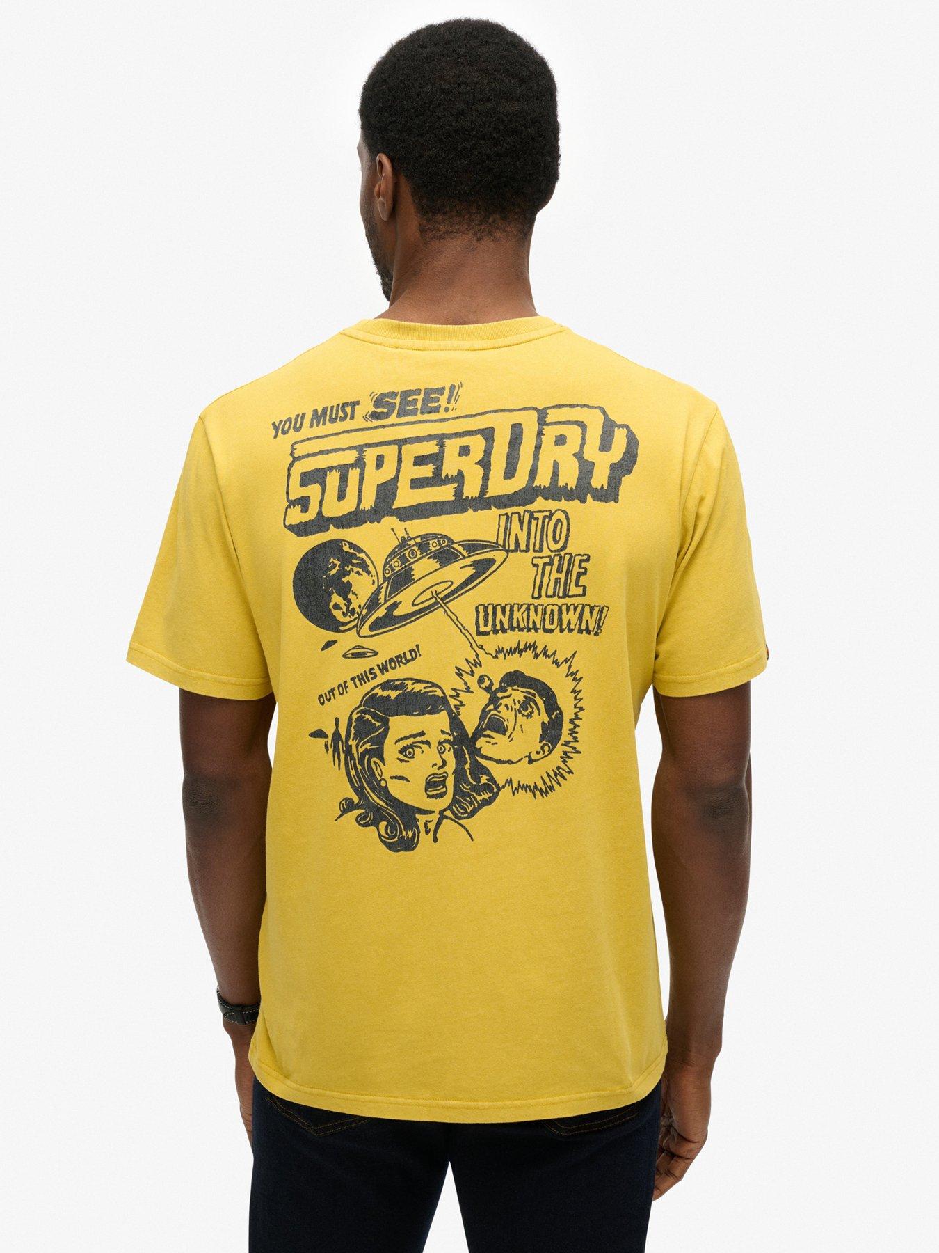 Image 2 of 5 of Superdry B-Movie Back Graphic T-Shirt - Yellow