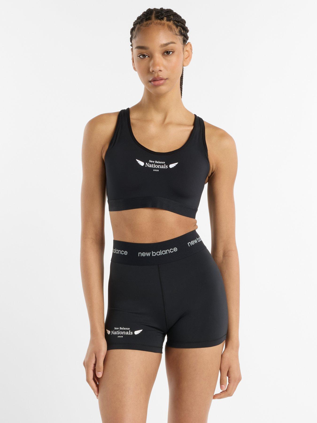undefined Womens Running Essential High Support Sports Bra - Black