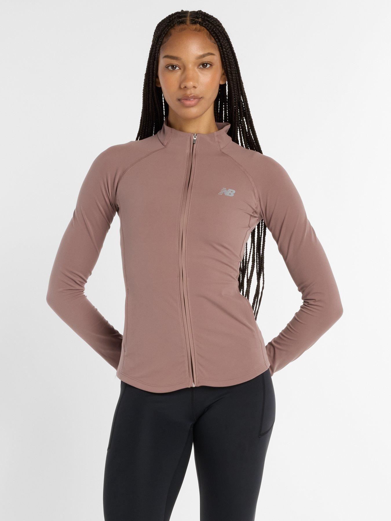 undefined Womens Training Harmony Full Zip Jacket - Brown