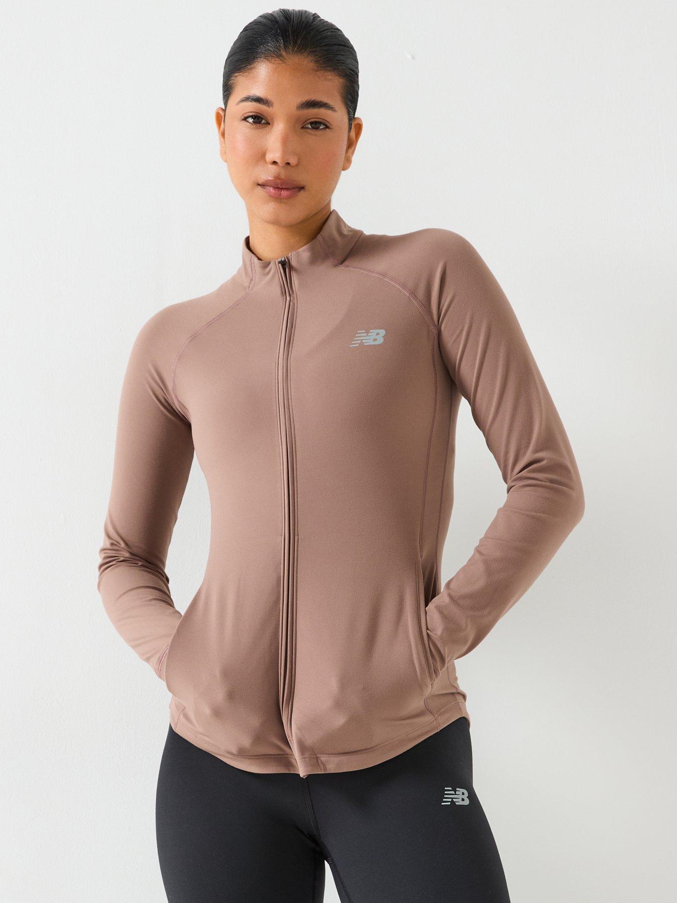 New Balance Womens Training Harmony Full Zip Jacket - Brown