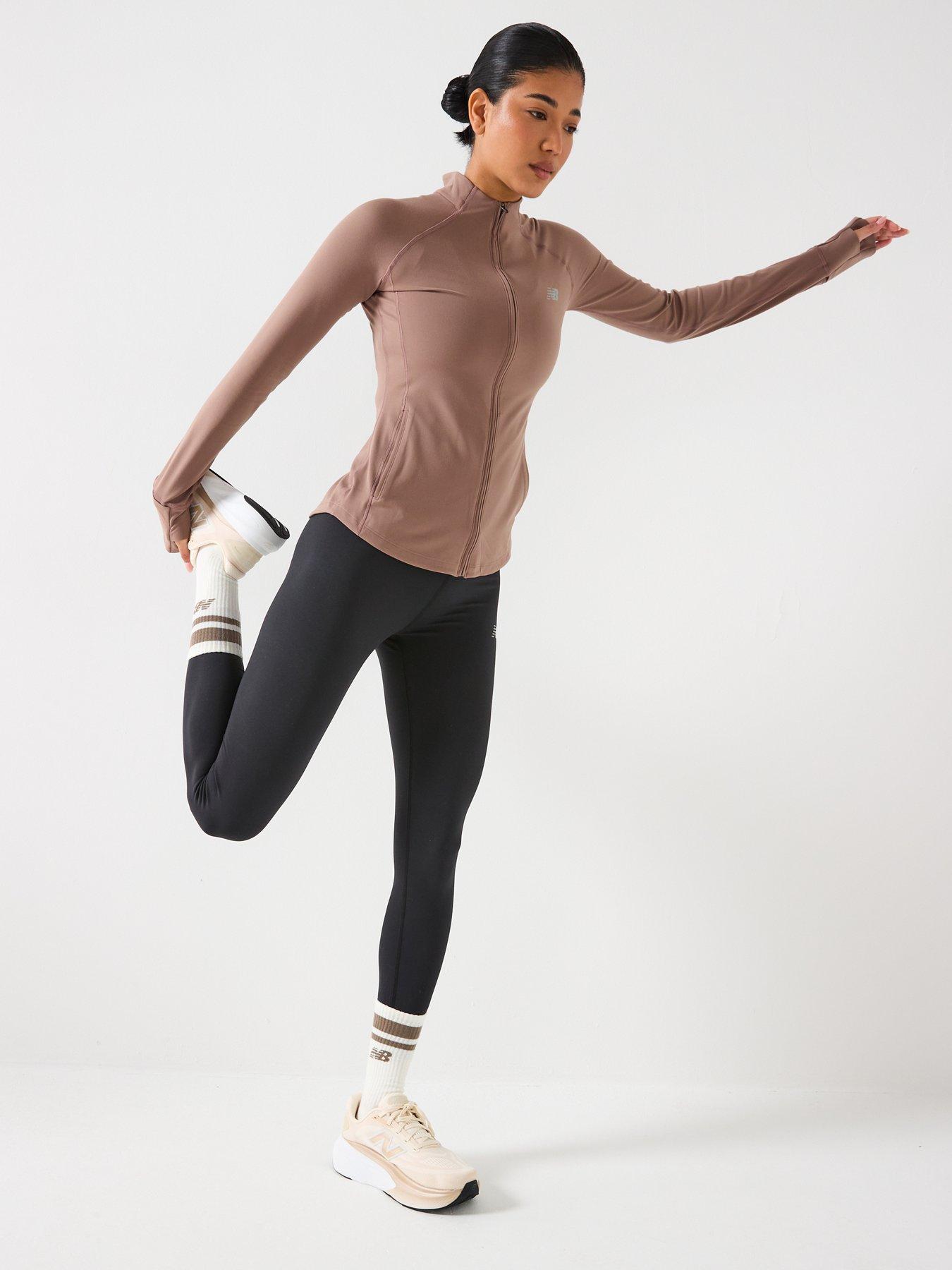 Image 3 of 6 of New Balance Womens Training Harmony Full Zip Jacket - Brown