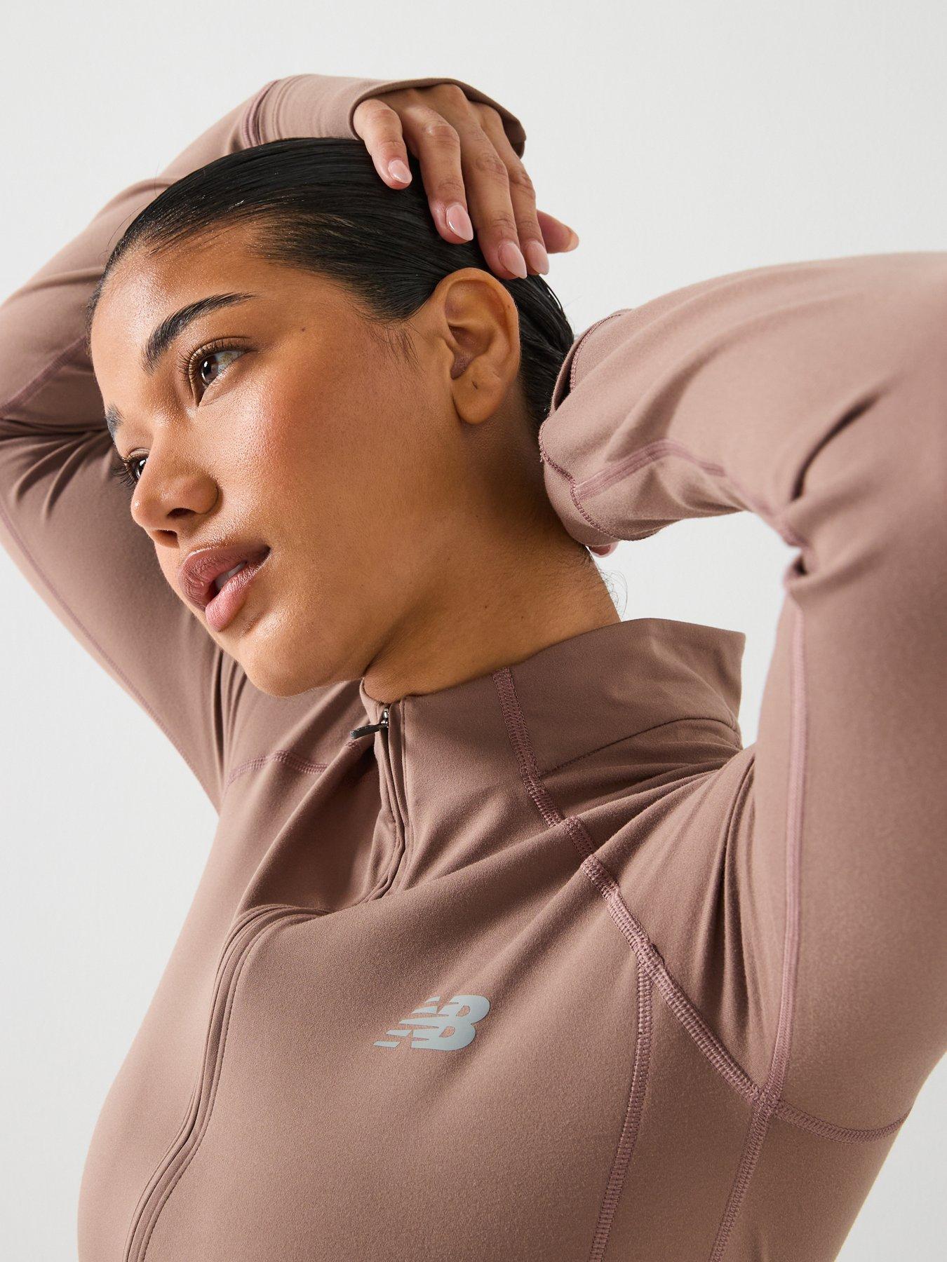 Image 4 of 6 of New Balance Womens Training Harmony Full Zip Jacket - Brown