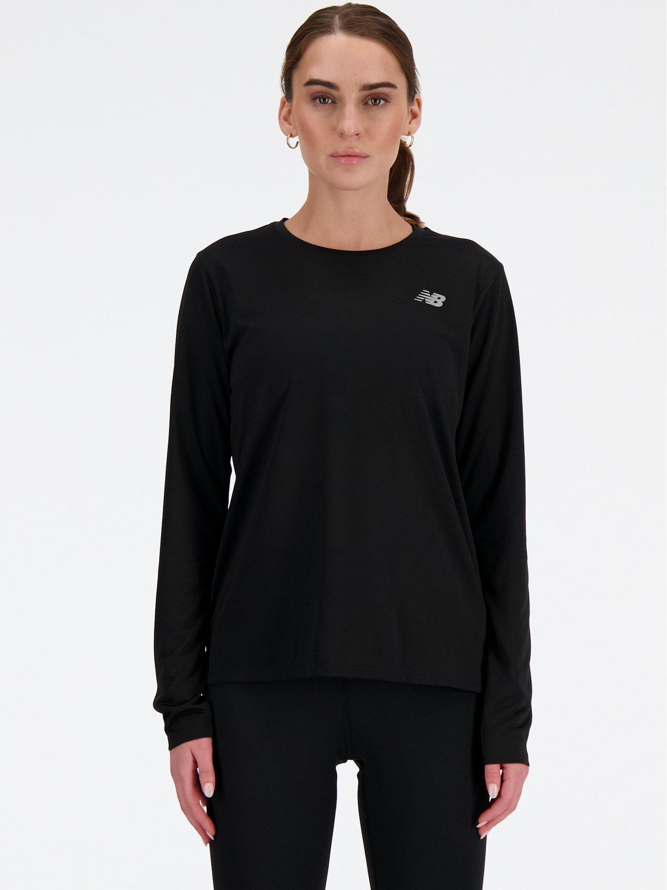 undefined Womens Running Essential Long Sleeve T-Shirt - Black