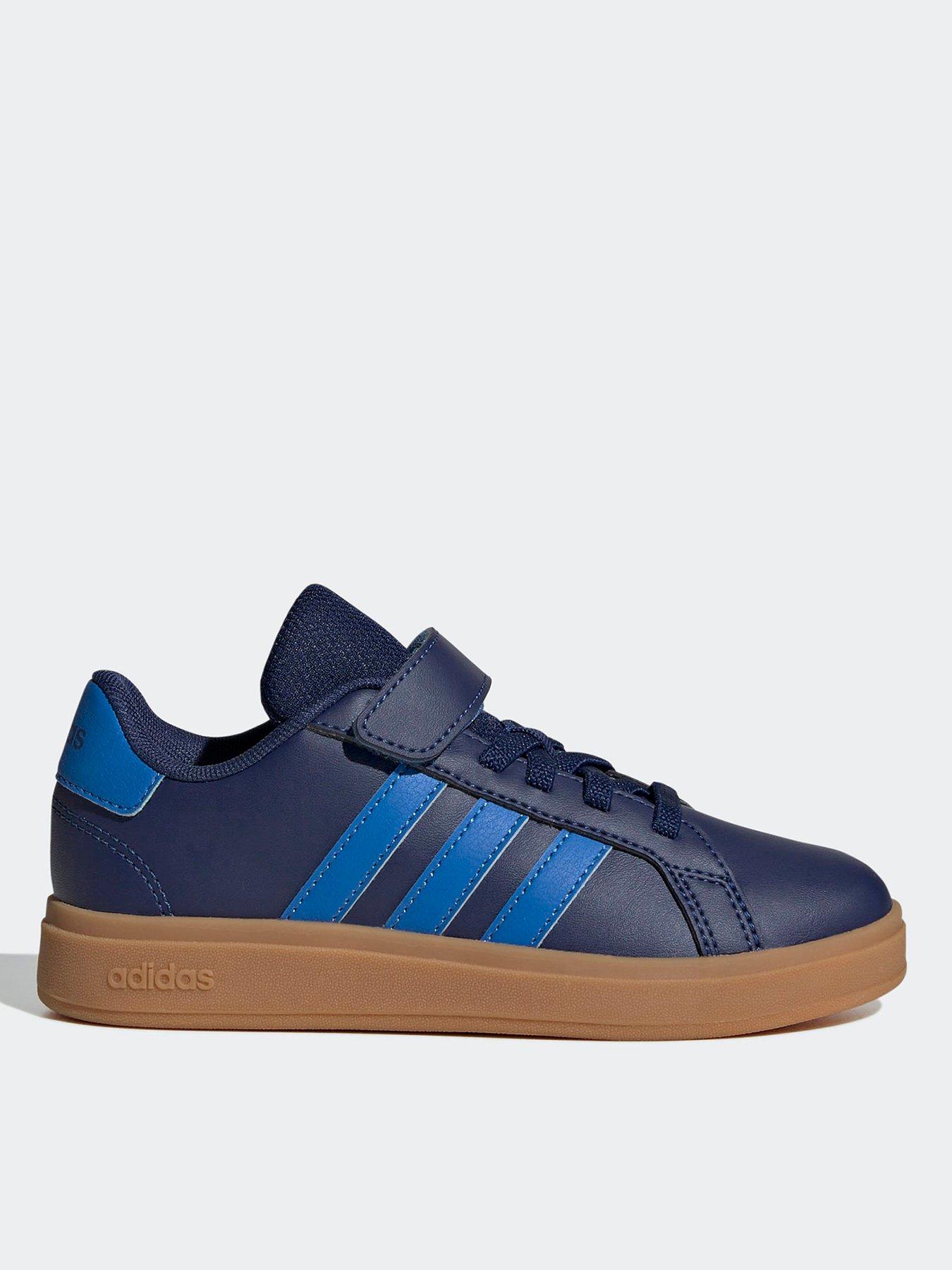 adidas Sportswear Kid's Grand Court 20 El C Trainers, Dark Blue/Bright Royal/Gum10, Size 2 Older