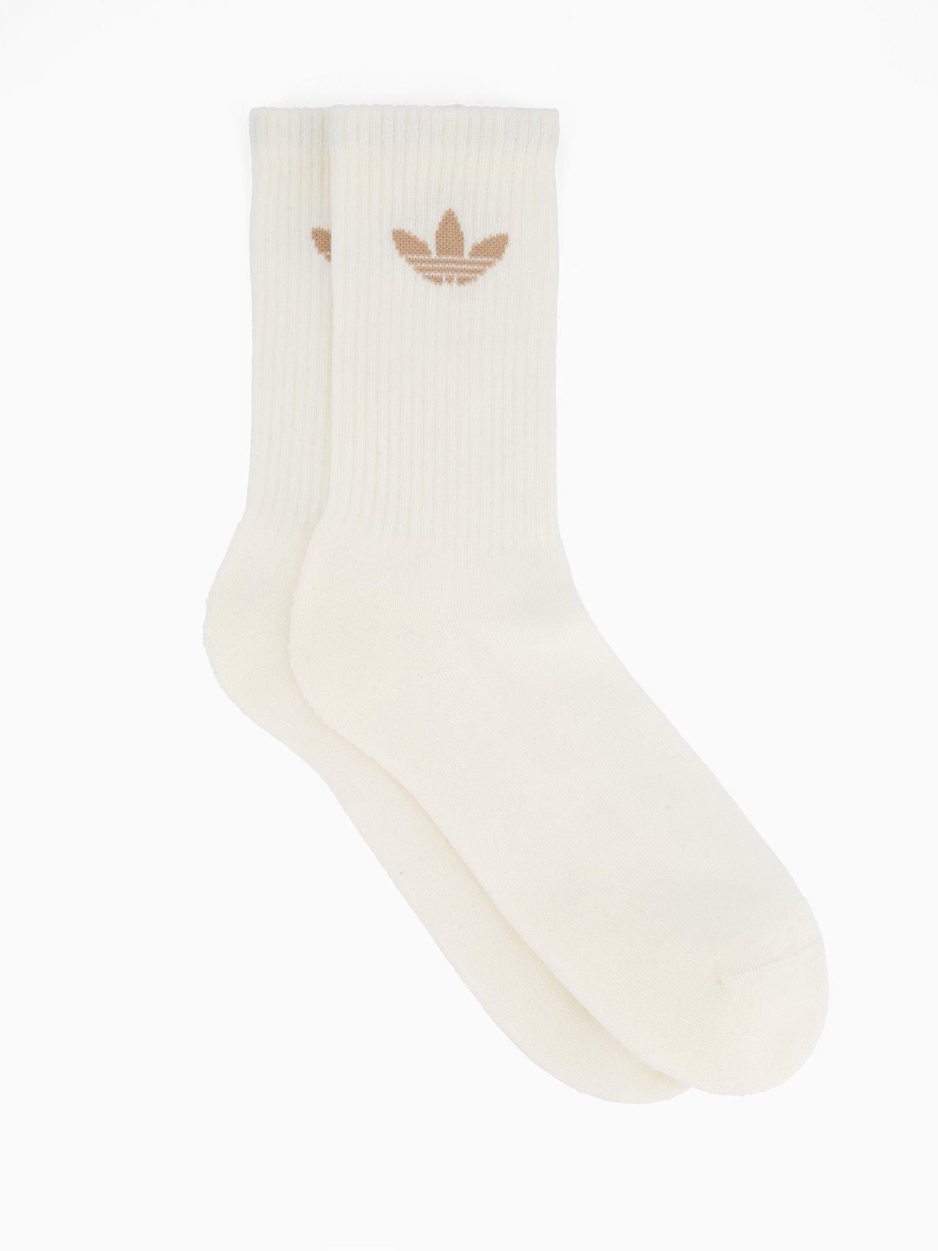 Image 2 of 4 of adidas Originals Unisex Trefoil Crew Sock 6 Pack - Beige