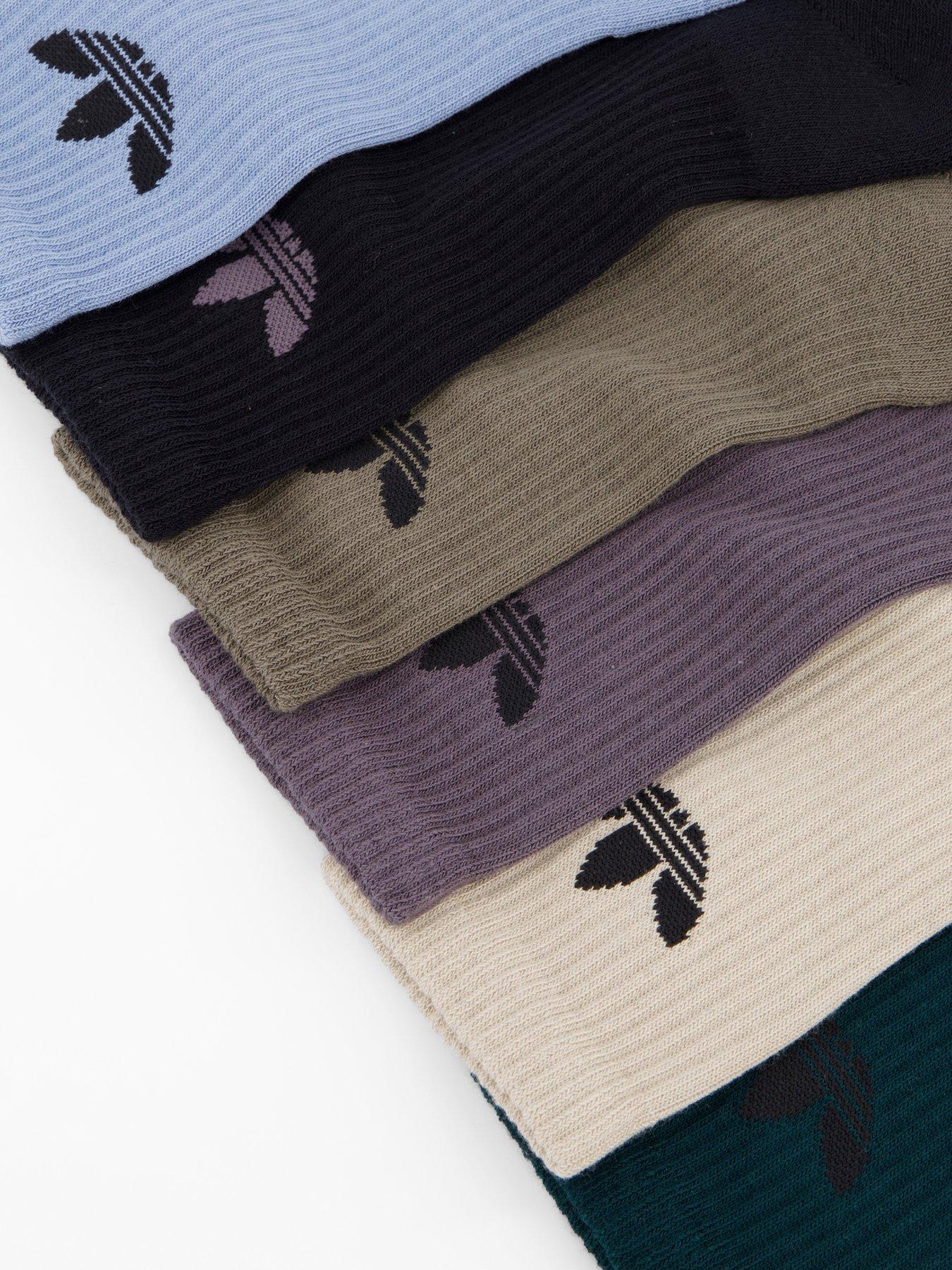 Image 3 of 4 of adidas Originals Unisex Trefoil Crew Sock 6 Pack - Multi