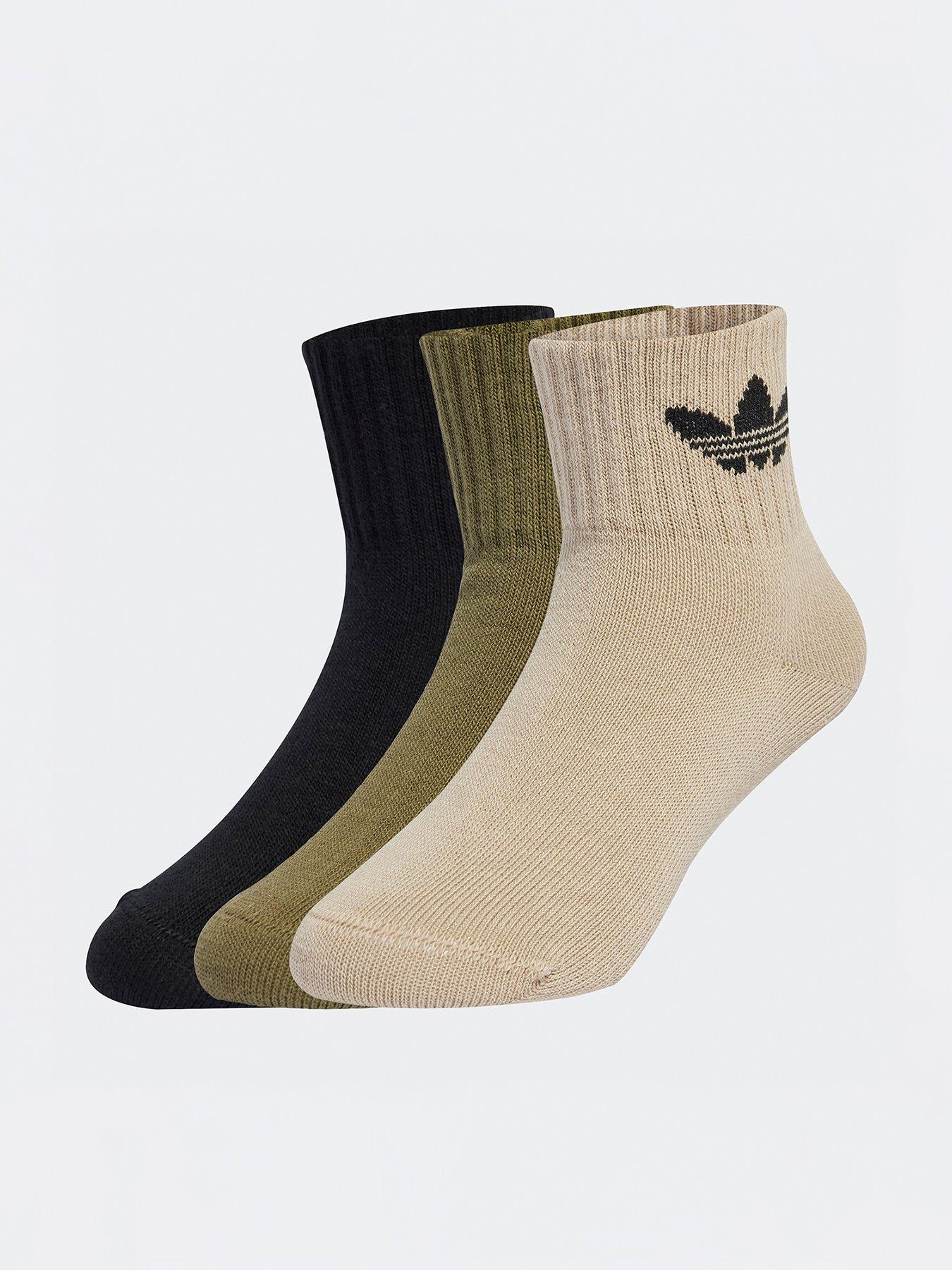 undefined Kids Ankle Socks 3 Pack - Khaki