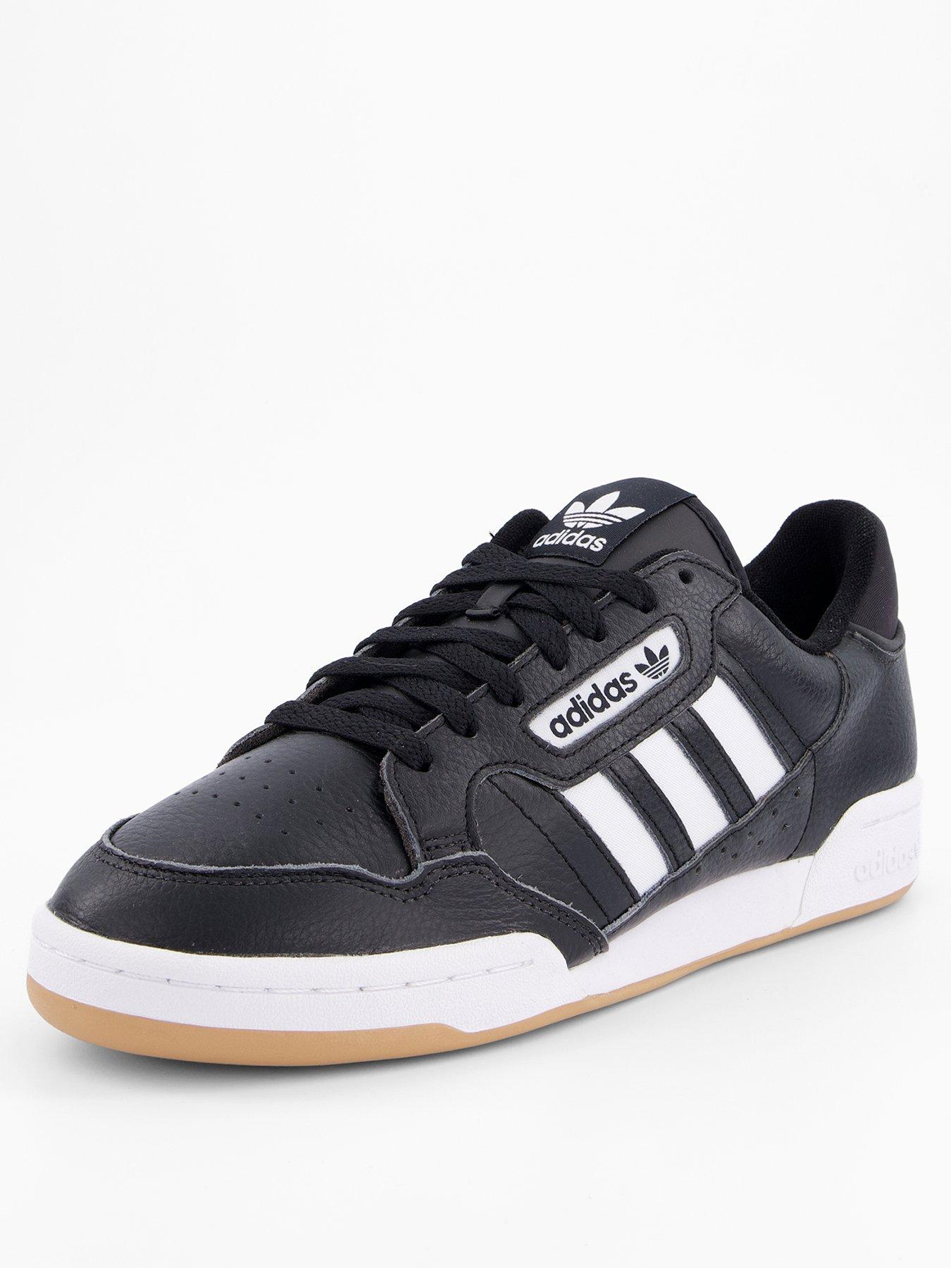 adidas Originals Men's Continental 80 Stripes Trainers Black Very