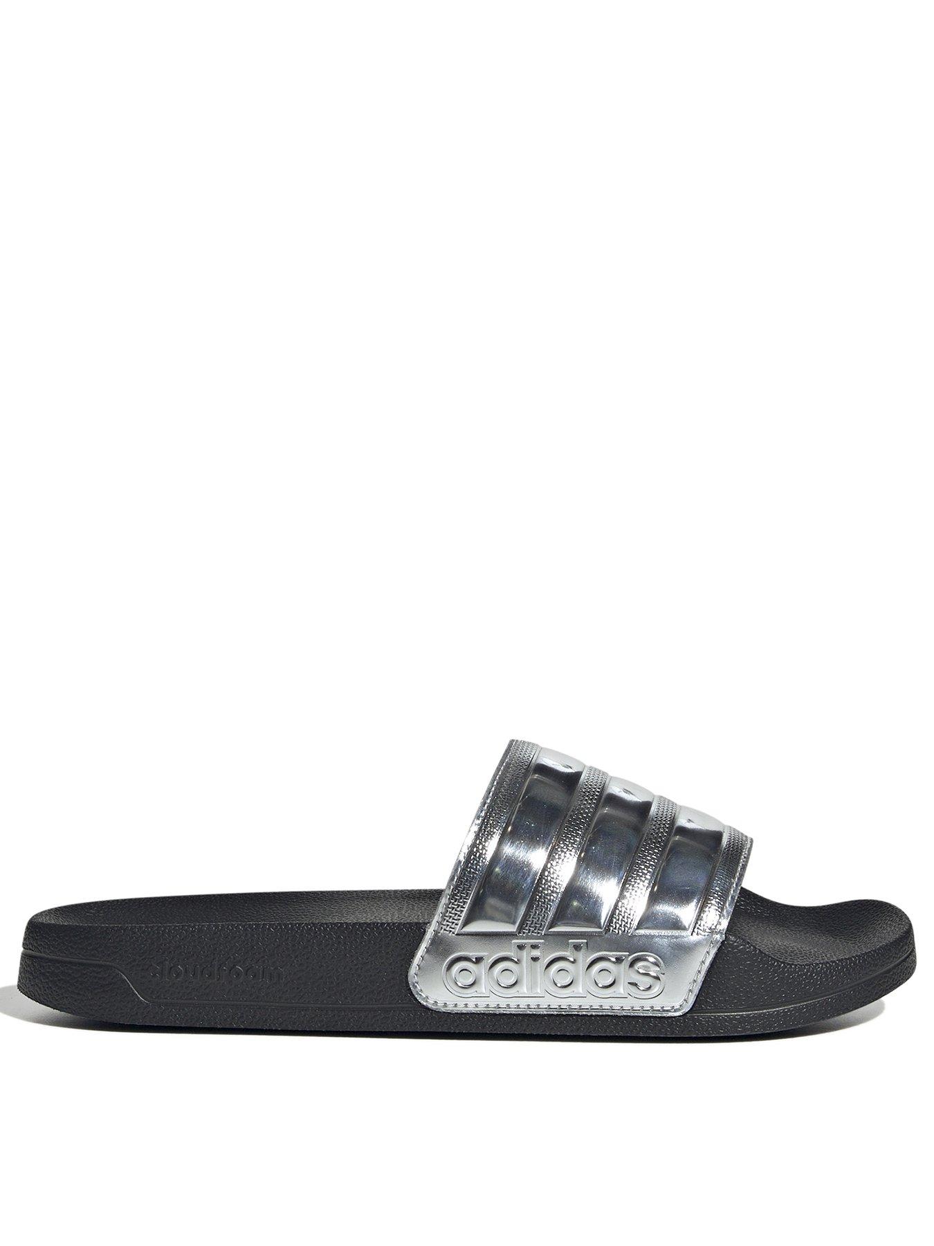 undefined Women's Adilette Shower Slides -silver
