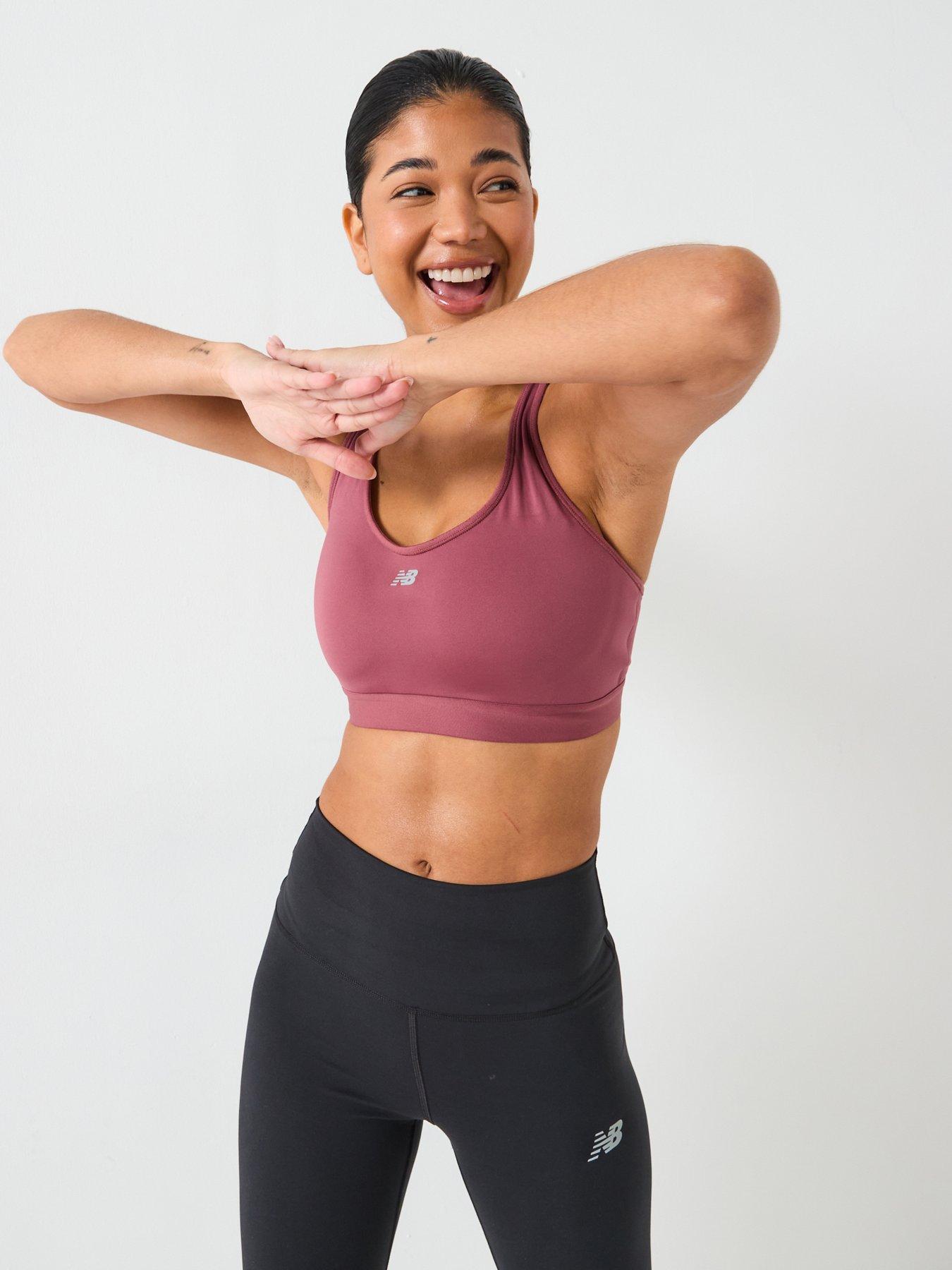 Image 1 of 6 of New Balance Womens Running Essential High Support Sports Bra - Red