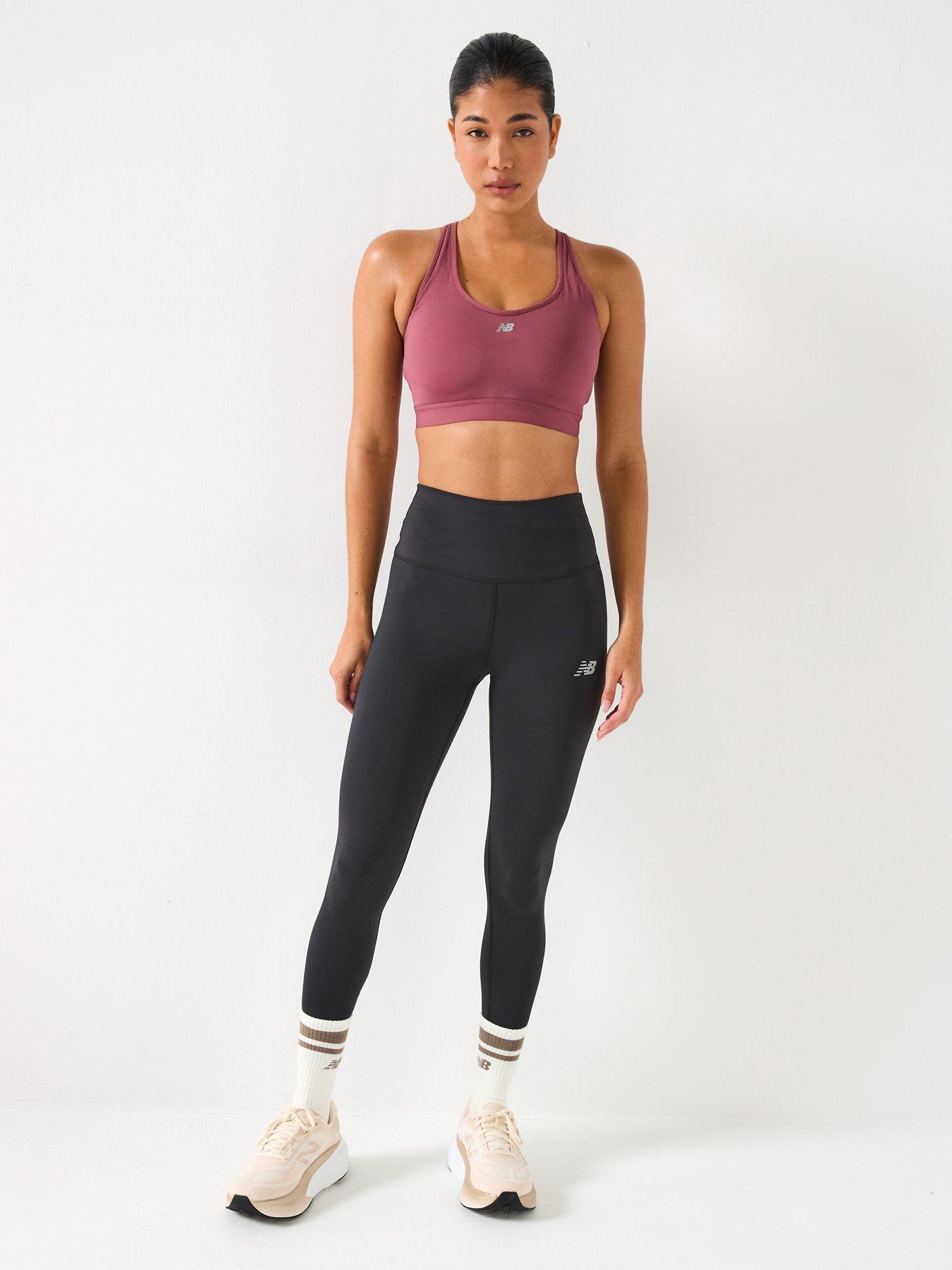 Image 3 of 6 of New Balance Womens Running Essential High Support Sports Bra - Red