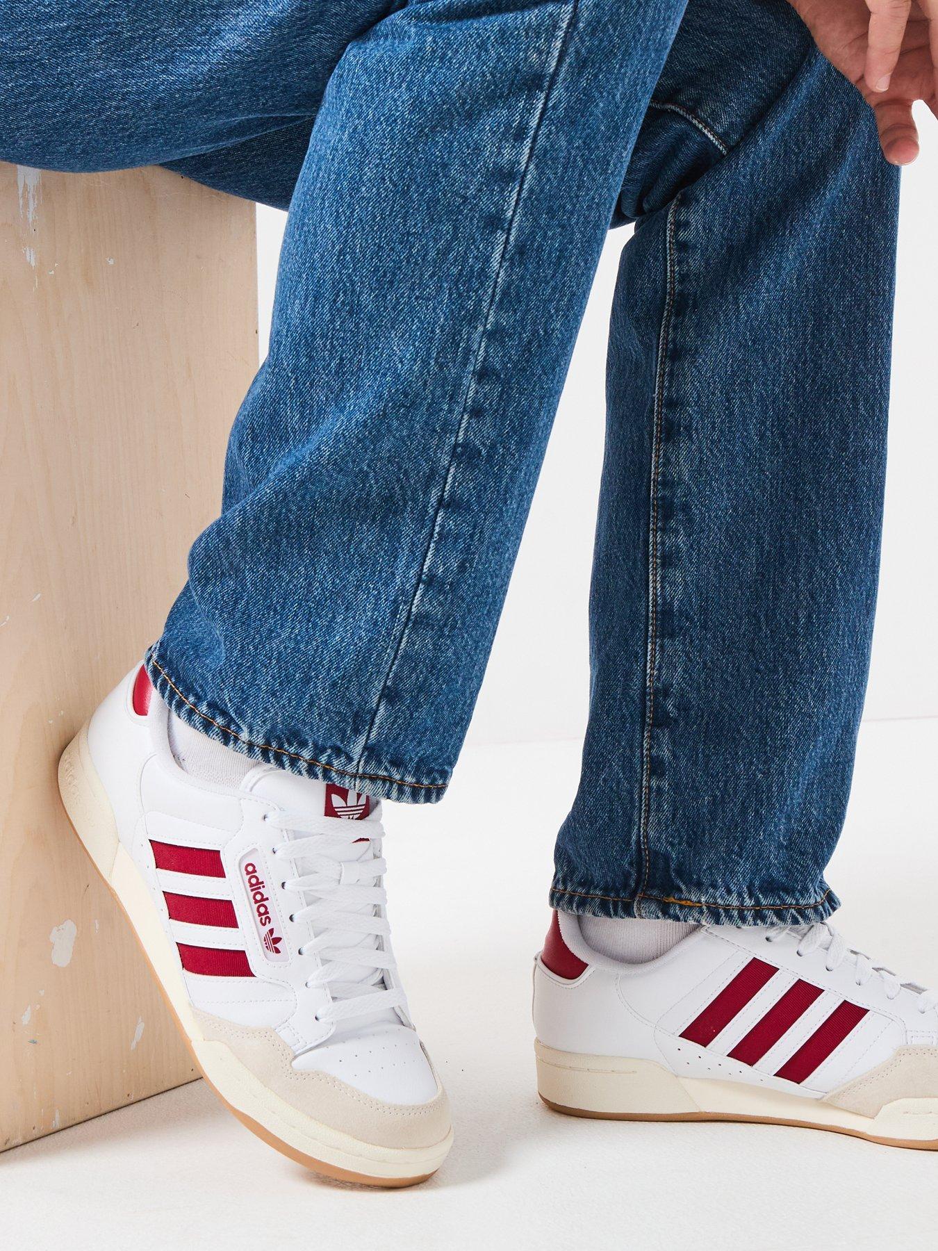 adidas Originals Men's Continental 80 Stripes Trainers White/Red