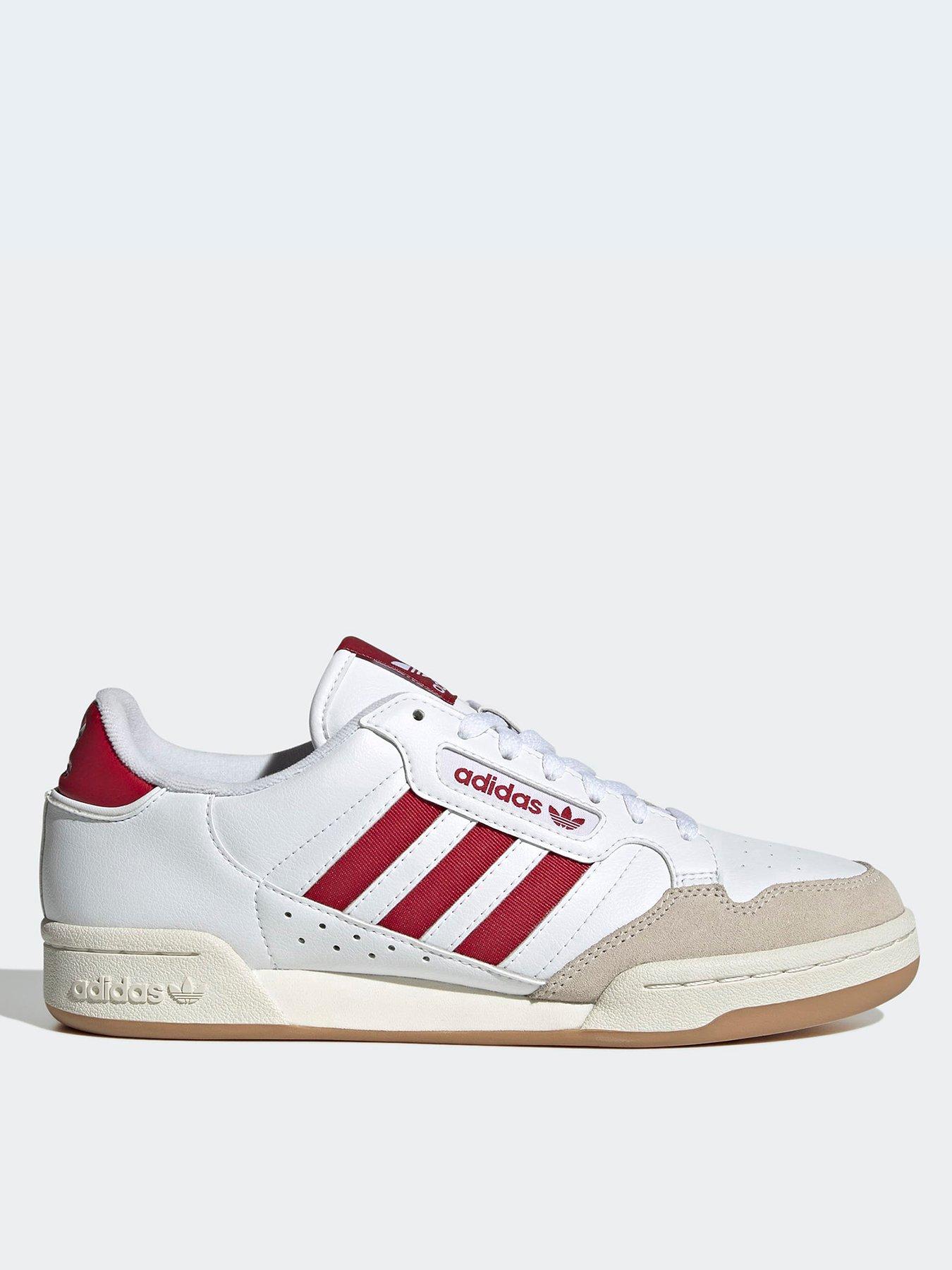 undefined Men's Continental 80 Stripes Trainers - White/Red