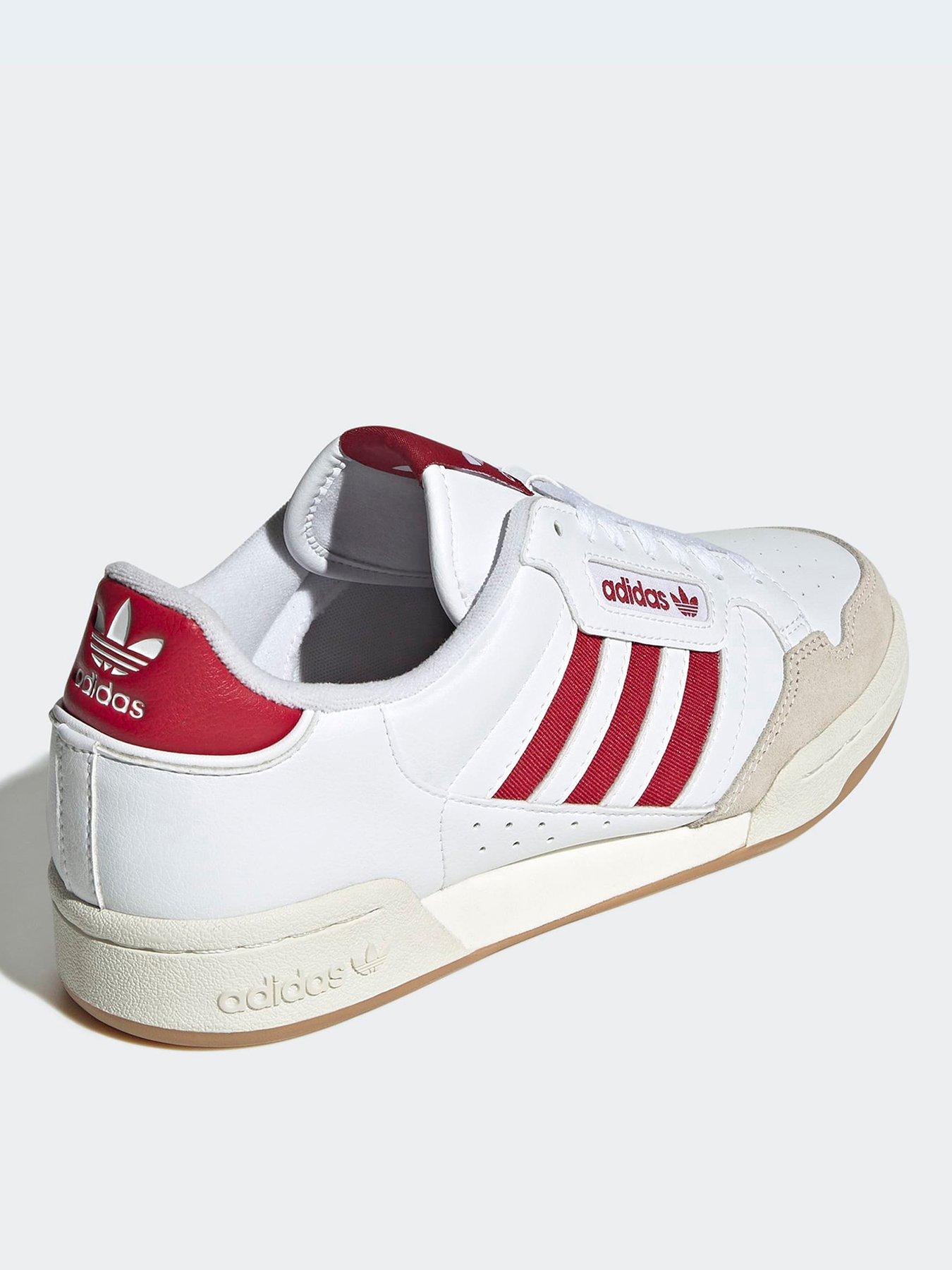 adidas Originals Men's Continental 80 Stripes Trainers White/Red