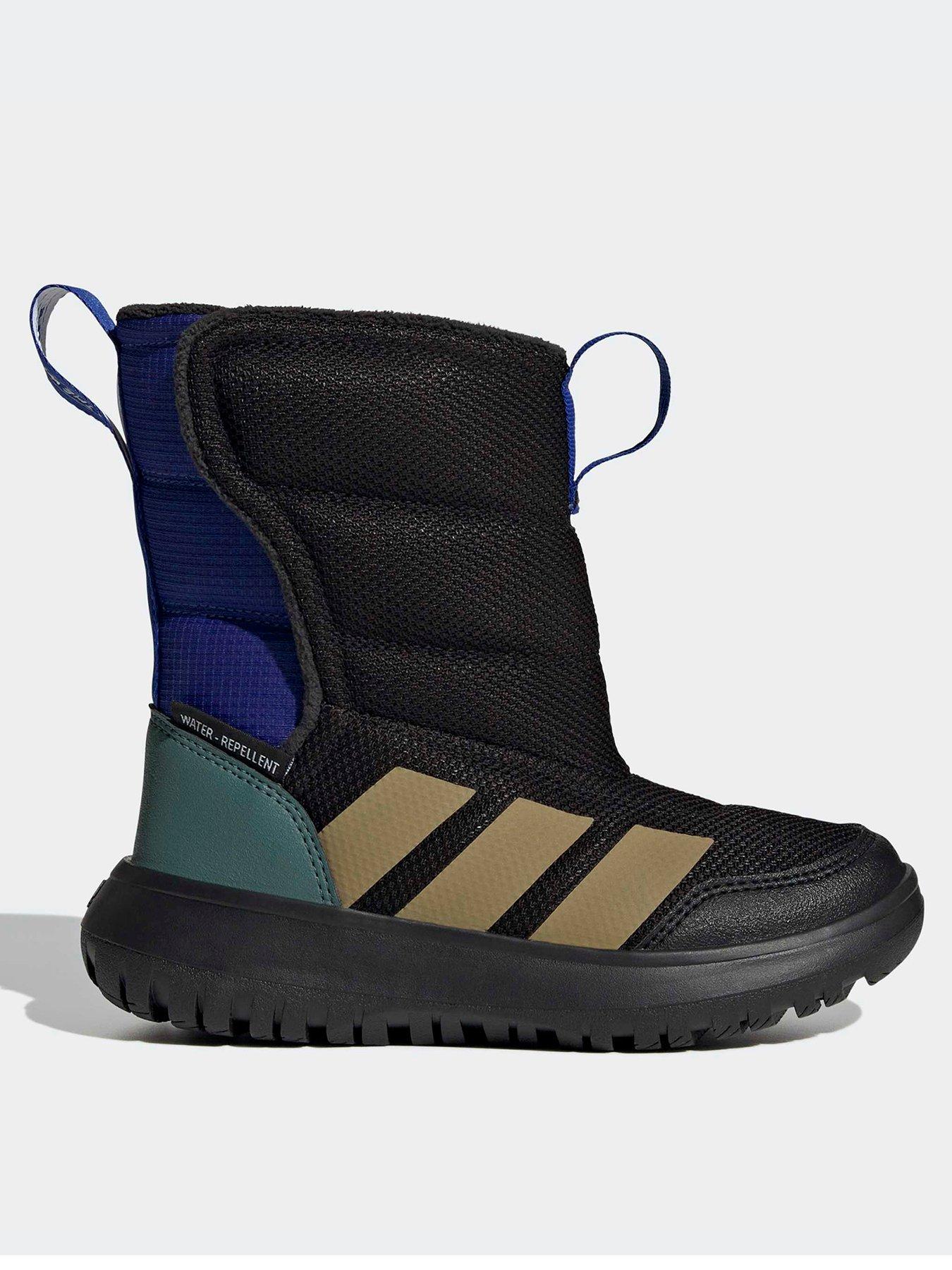 adidas Sportswear Kid's Winterplay C Trainers, Core Black/Khaki/Preloved Teal, Size 11 Younger