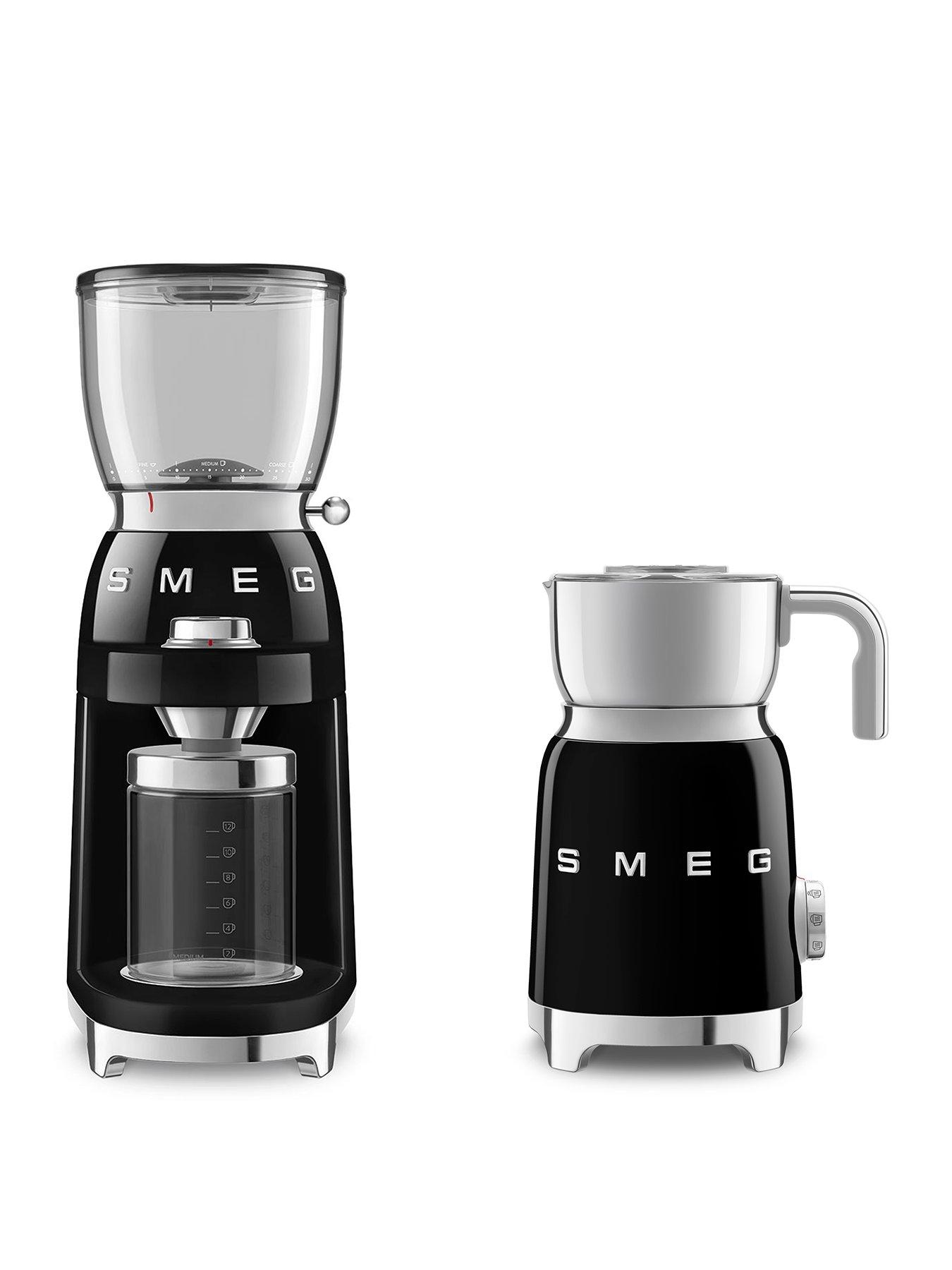 Smeg EEJB300 Electric Coffee Grinder  &  Induction Milk Frother - Black
