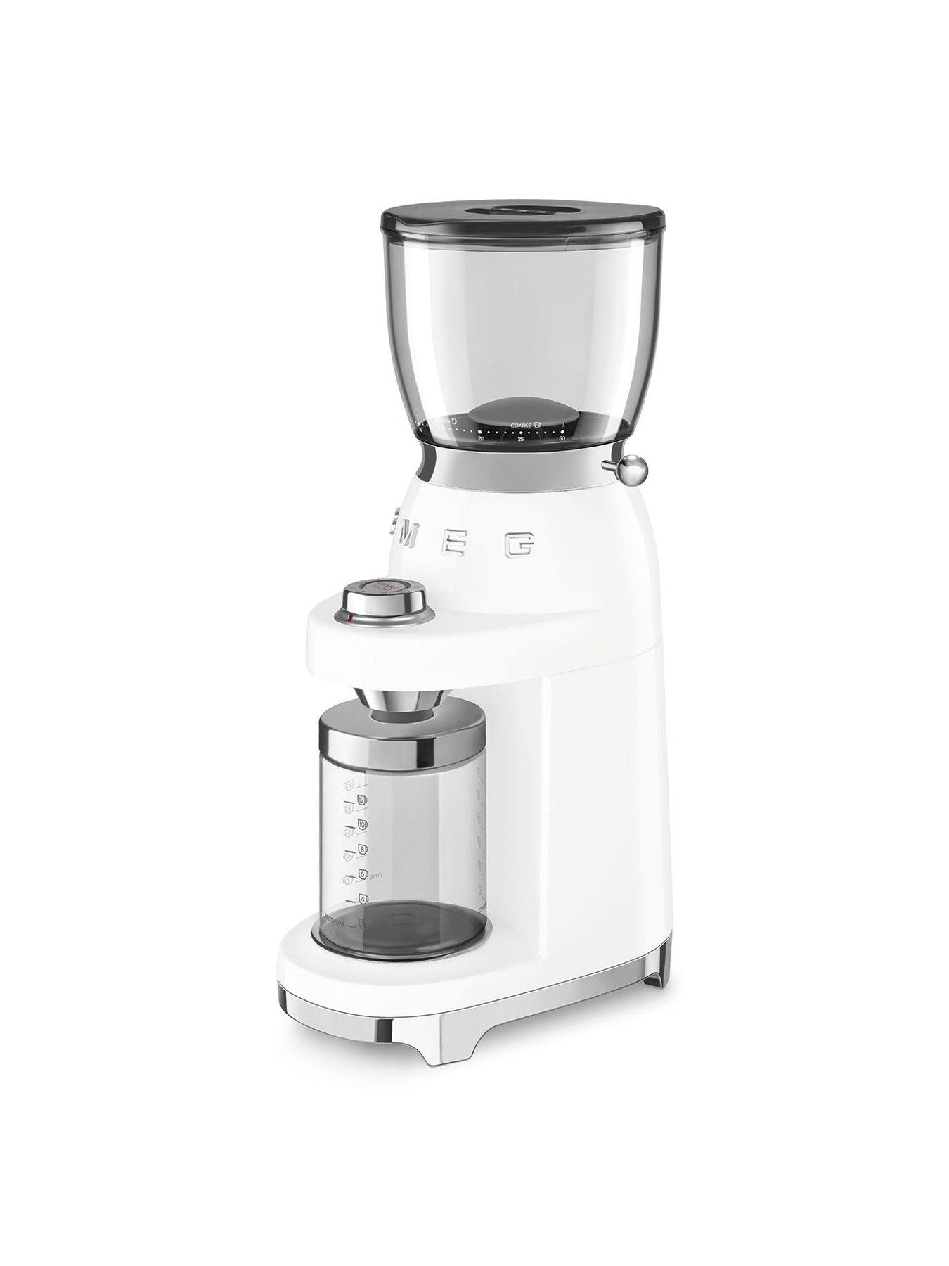 Image 2 of 6 of Smeg EEJB302 50s Style Coffee Grinder & Induction Milk Frother - White
