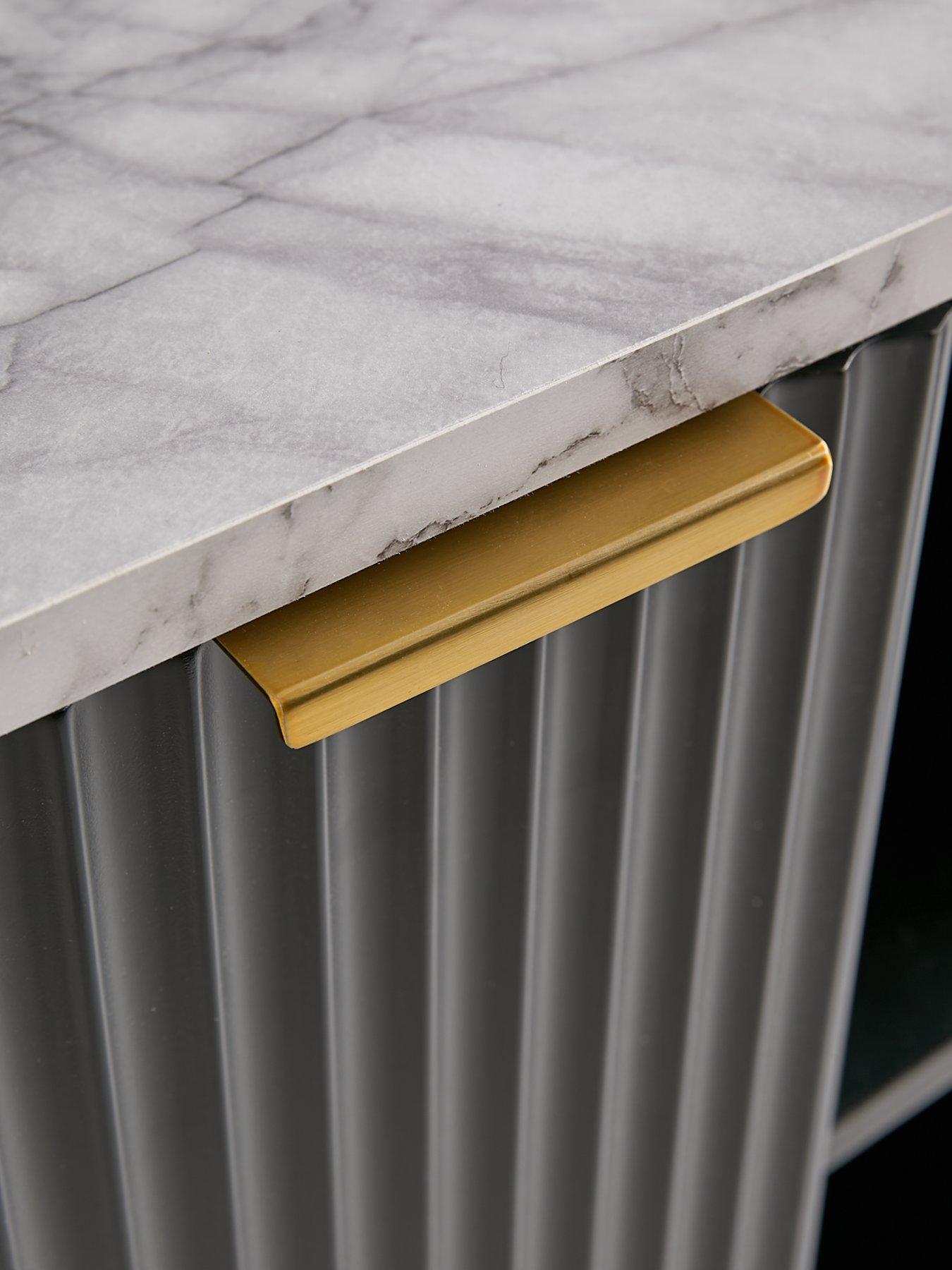 Image 5 of 7 of The Very Collection Lucero Large Multi Sideboard - Black/Brass