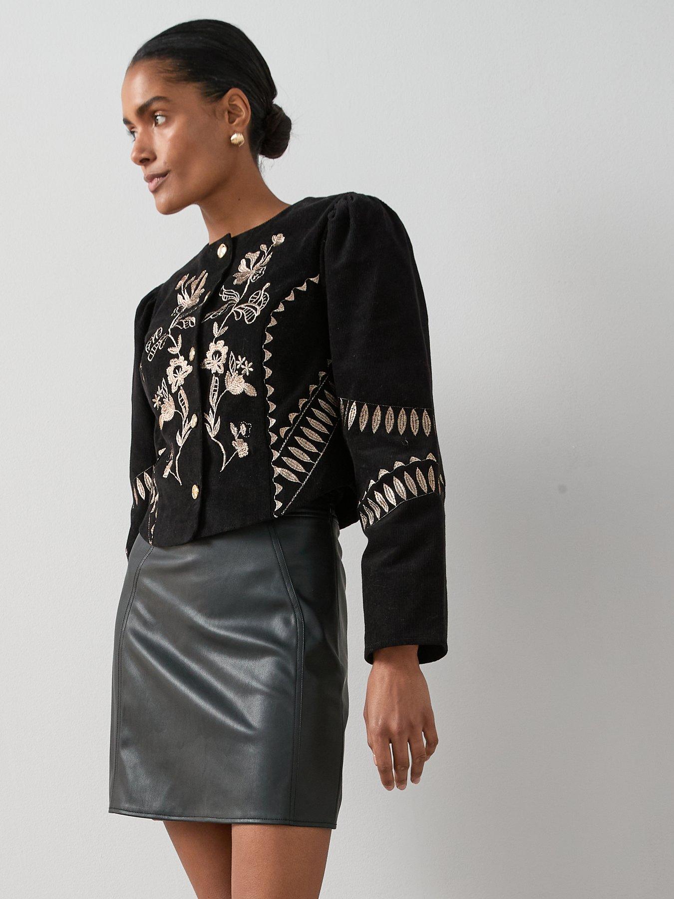 Image 6 of 6 of The Very Collection Pull On Pu Mini Skirt - Black