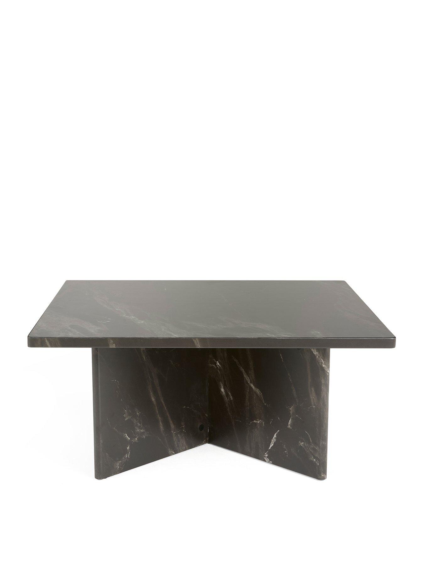 Image 2 of 6 of Very Home Bloc Stone Effect Coffee Table - Charcoal&nbsp;- FSC&reg; Certified