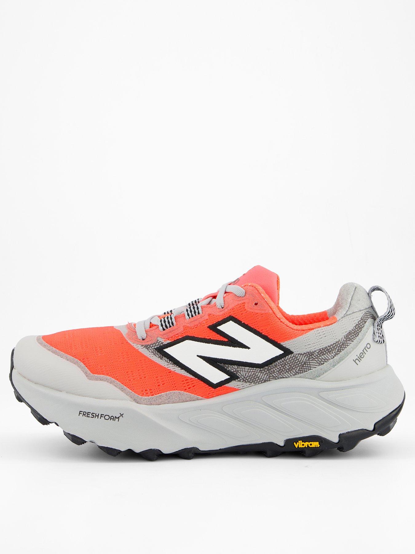 New Balance Mens Trail Running Fresh Foam X Hierro V9 Trainers, Grey/Red, Size 7.5, Men