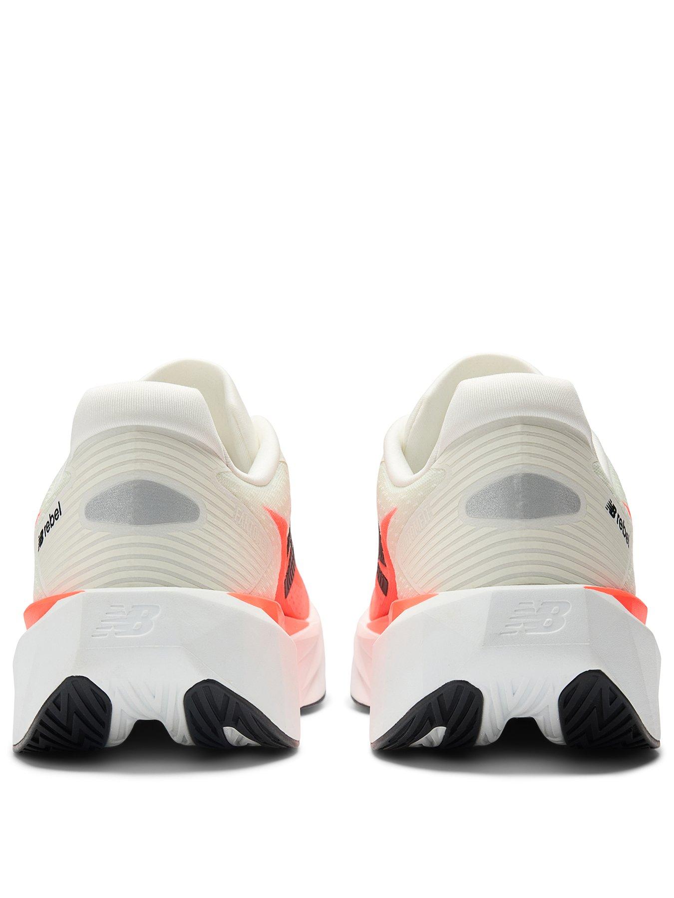 Image 3 of 6 of New Balance Mens Running Fuelcell Rebel V5 Trainers - White/Red
