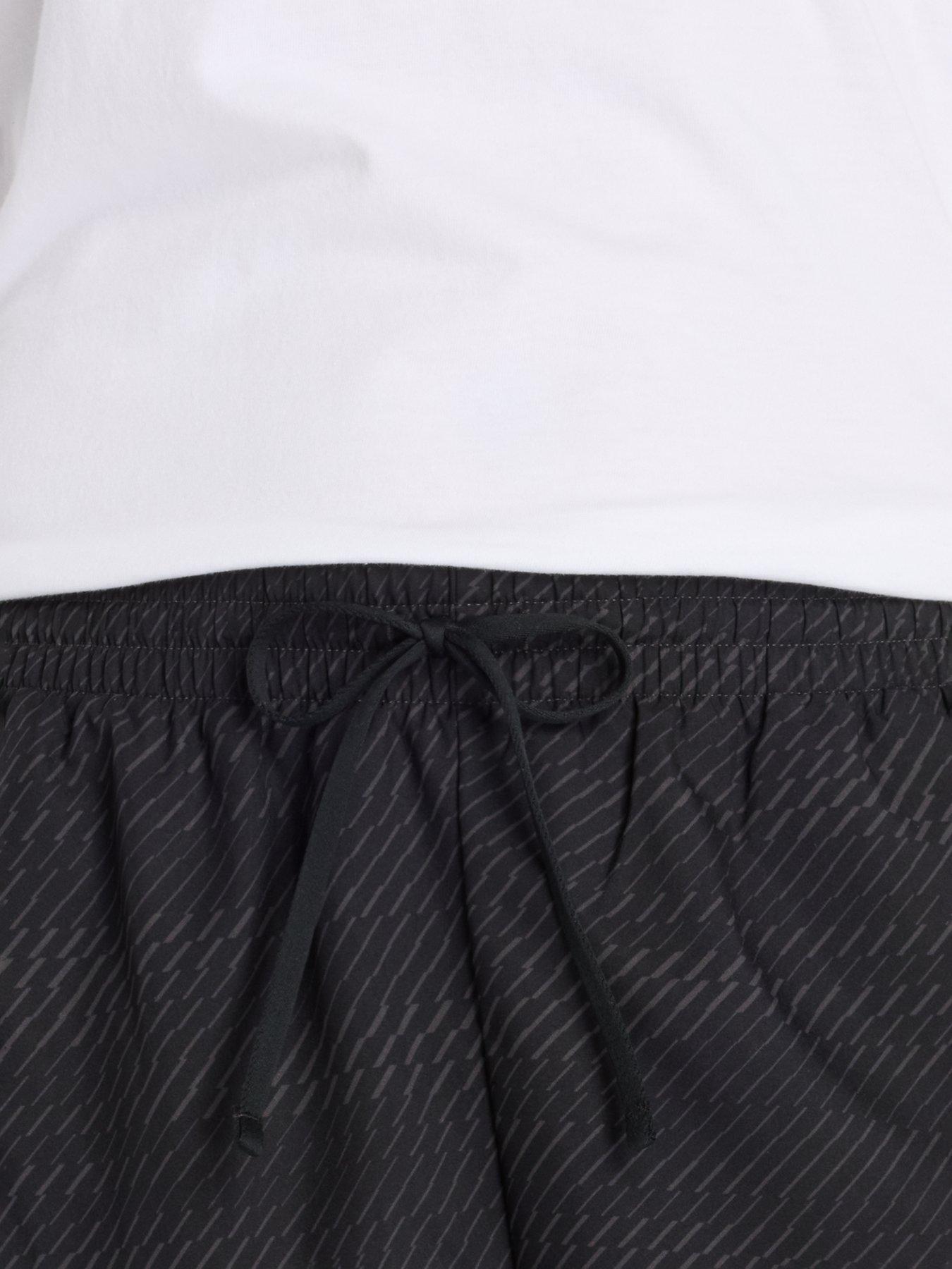 Image 4 of 6 of New Balance Mens Running Essentials Printed 7-Inch Shorts - Black