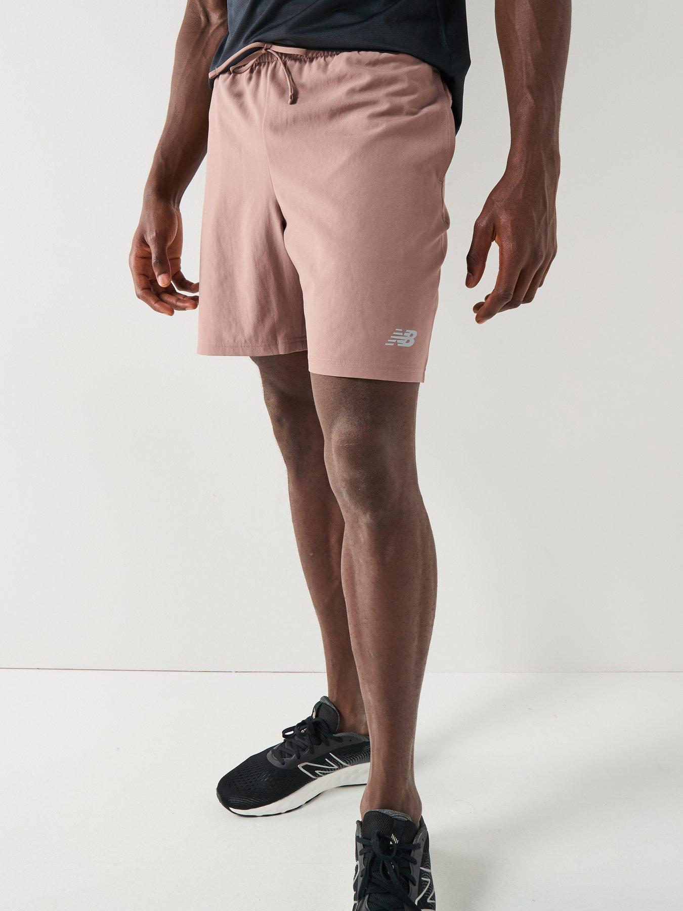 Image 1 of 4 of New Balance Mens Running Essentials 7Inch Shorts - Brown