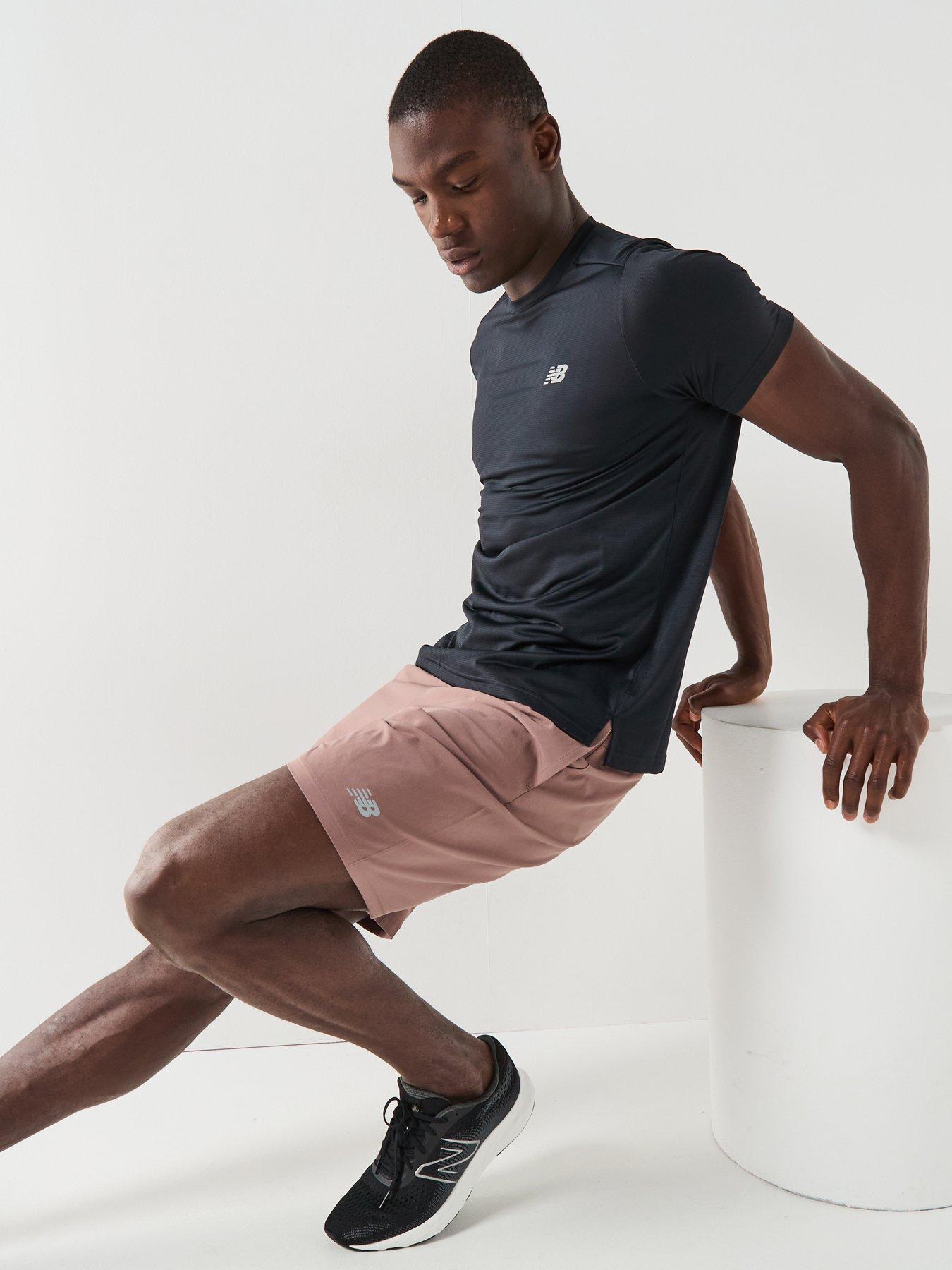 Image 3 of 4 of New Balance Mens Running Essentials 7Inch Shorts - Brown