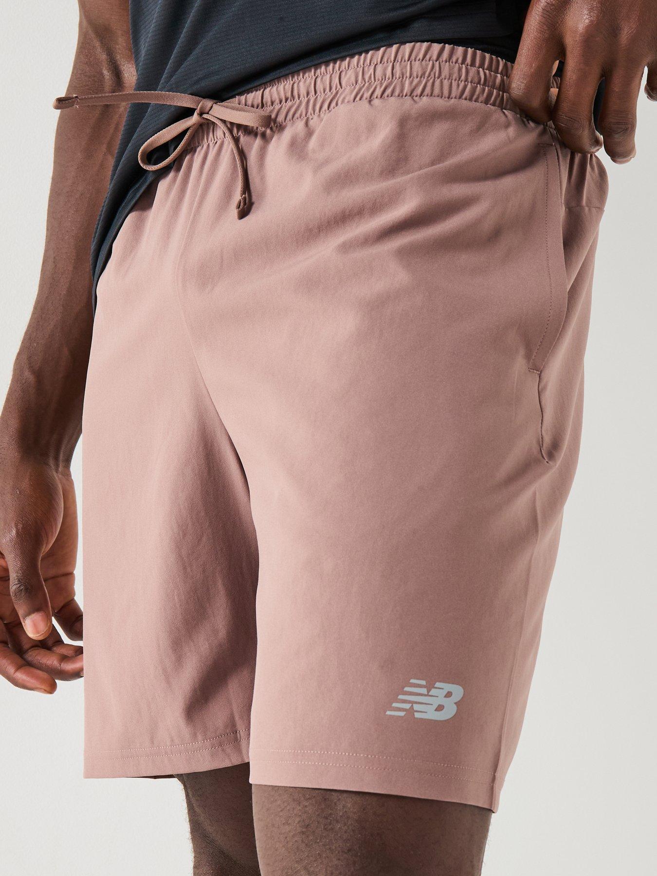 Image 4 of 4 of New Balance Mens Running Essentials 7Inch Shorts - Brown