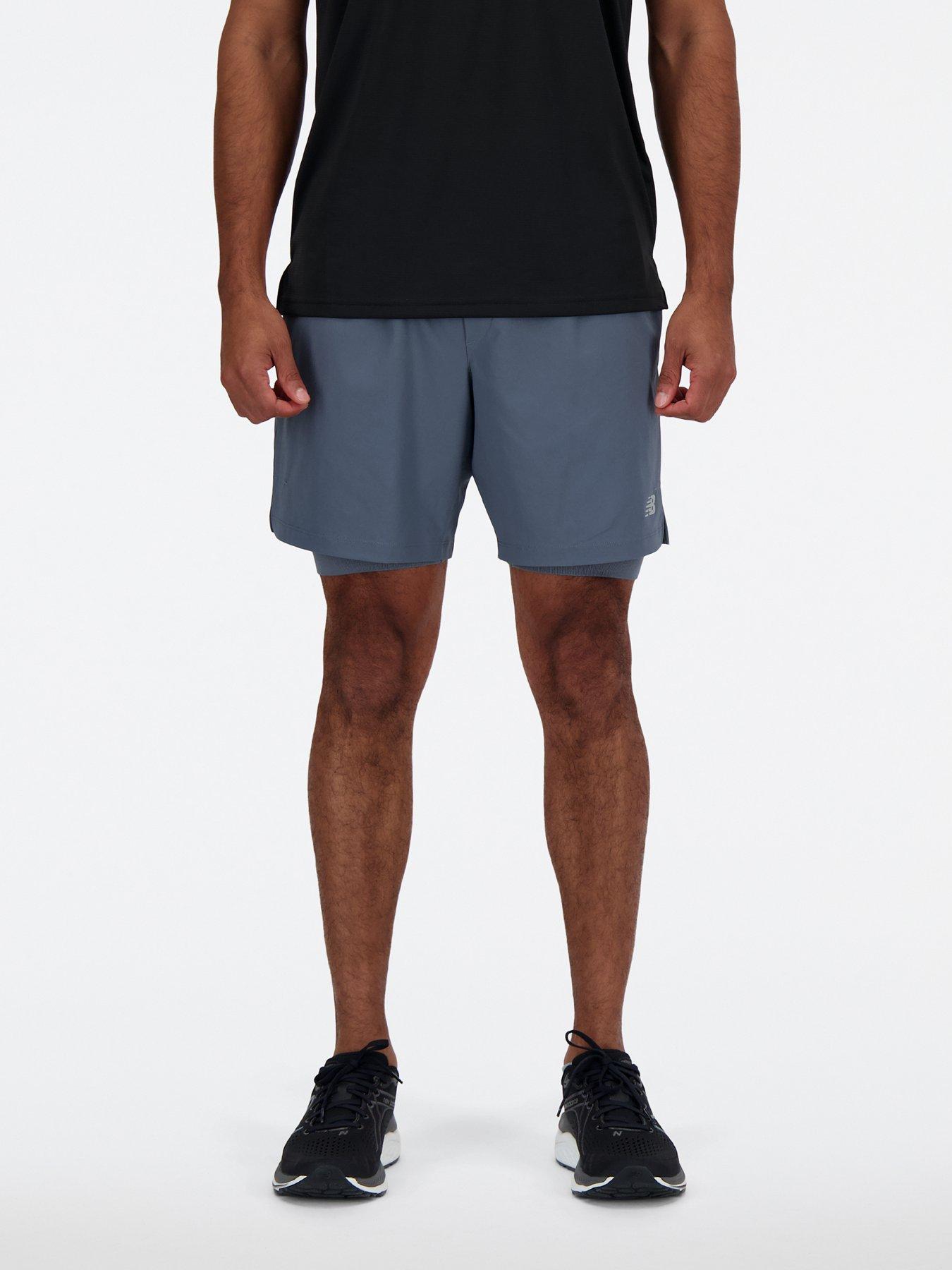 undefined Mens Training Ac Lined 7inch Shorts - Grey