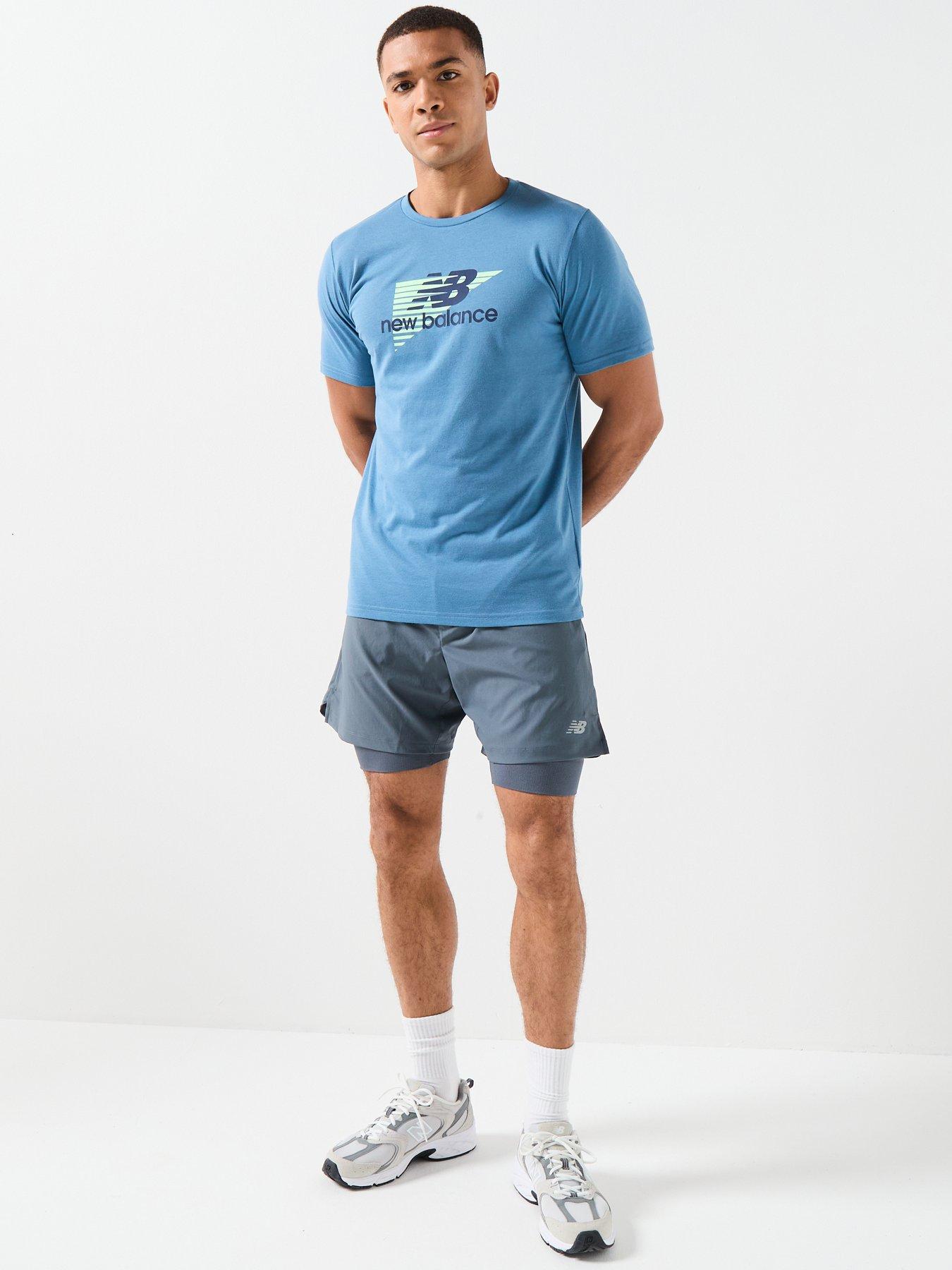 Image 3 of 6 of New Balance Mens Training Ac Lined 7Inch Shorts - Grey