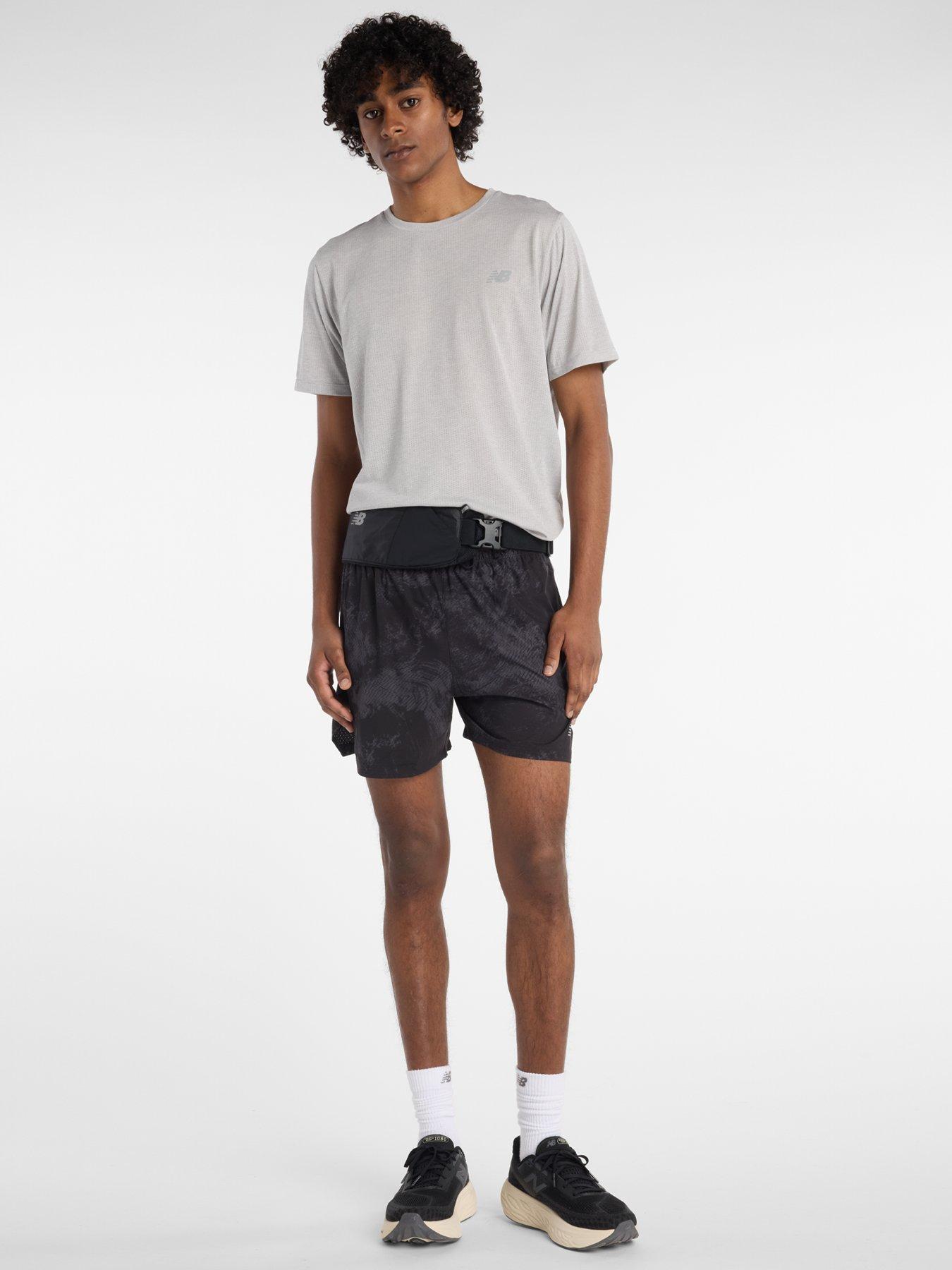 Image 3 of 6 of New Balance Mens Running Rc Printed 5Inch Shorts - Grey