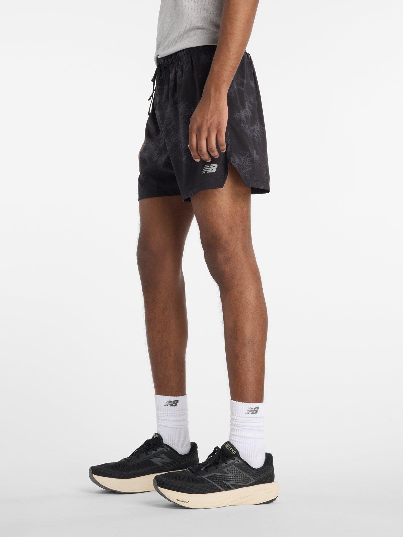 Image 4 of 6 of New Balance Mens Running Rc Printed 5Inch Shorts - Grey