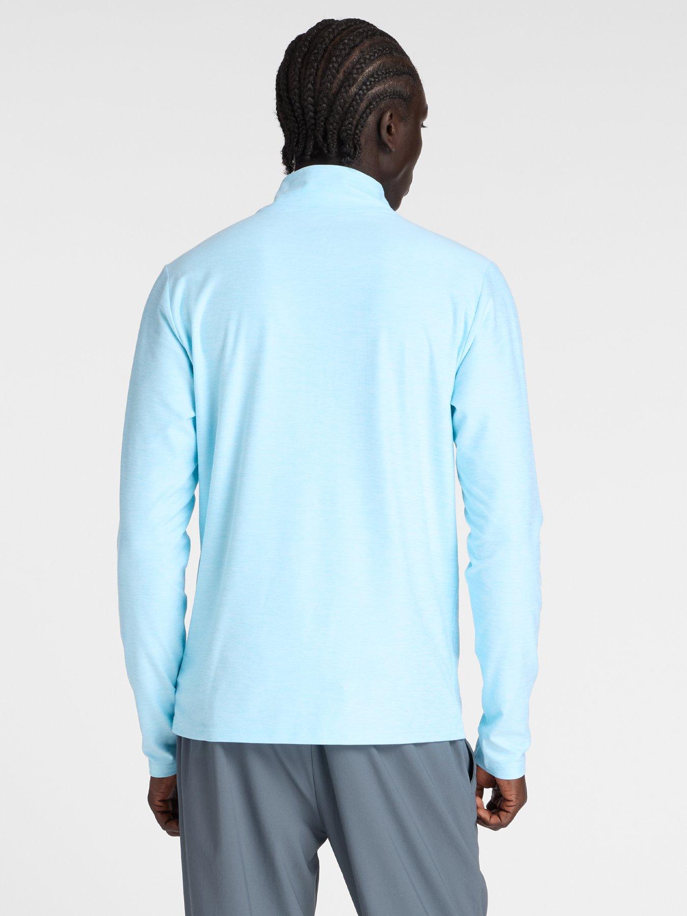 Image 2 of 6 of New Balance Mens Running Essential Reflective Space Dye 1/4 Zip Top - Blue