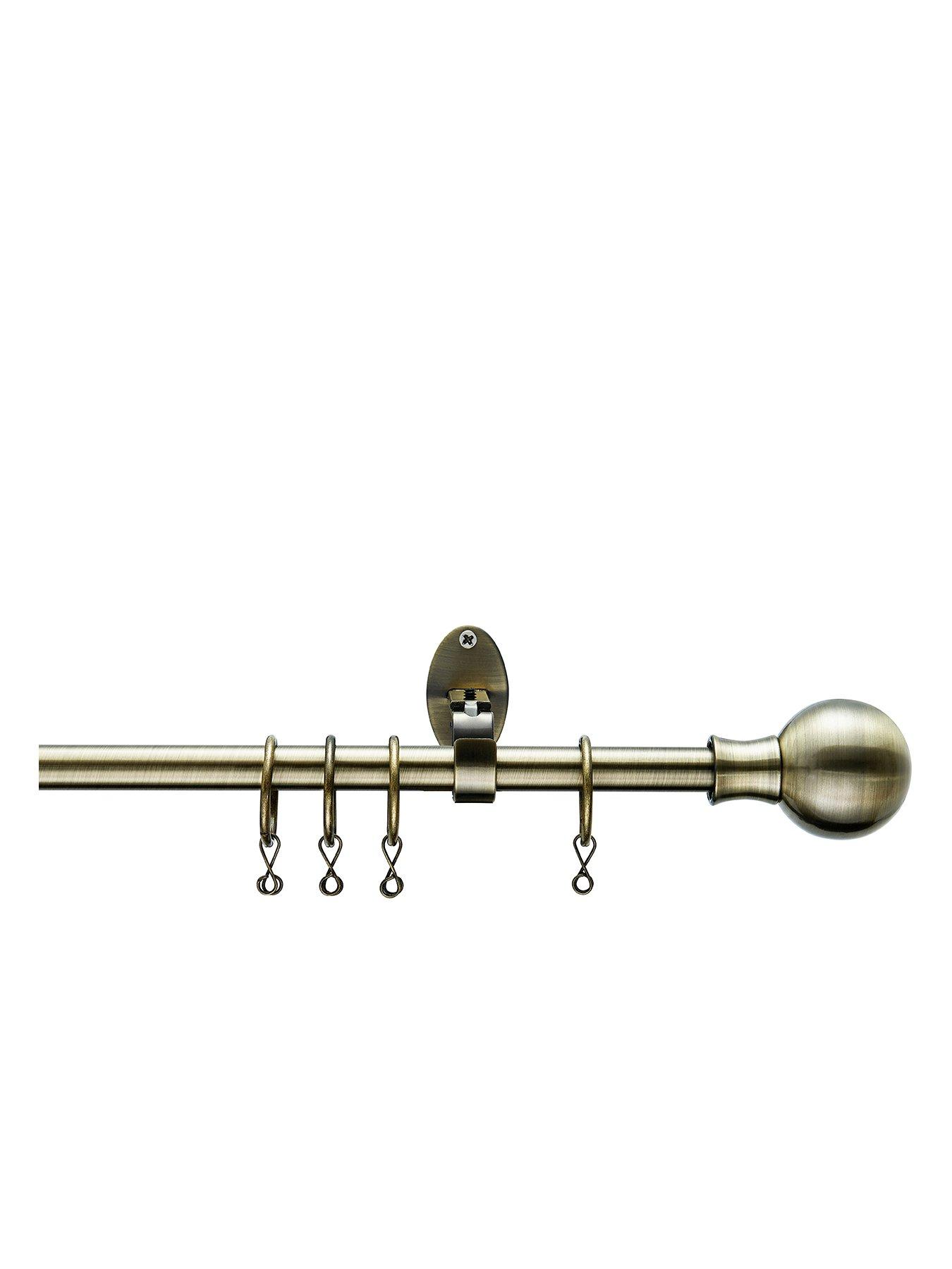 undefined Extendable Curtain Pole with Ball Finials