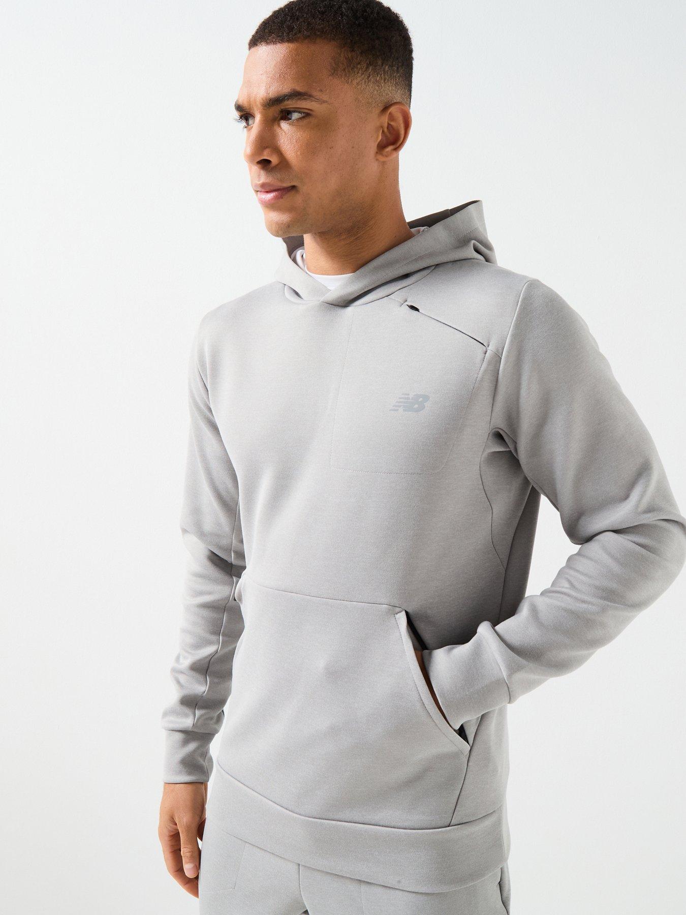 New Balance Mens Training Tech Knit Hoodie Grey Very