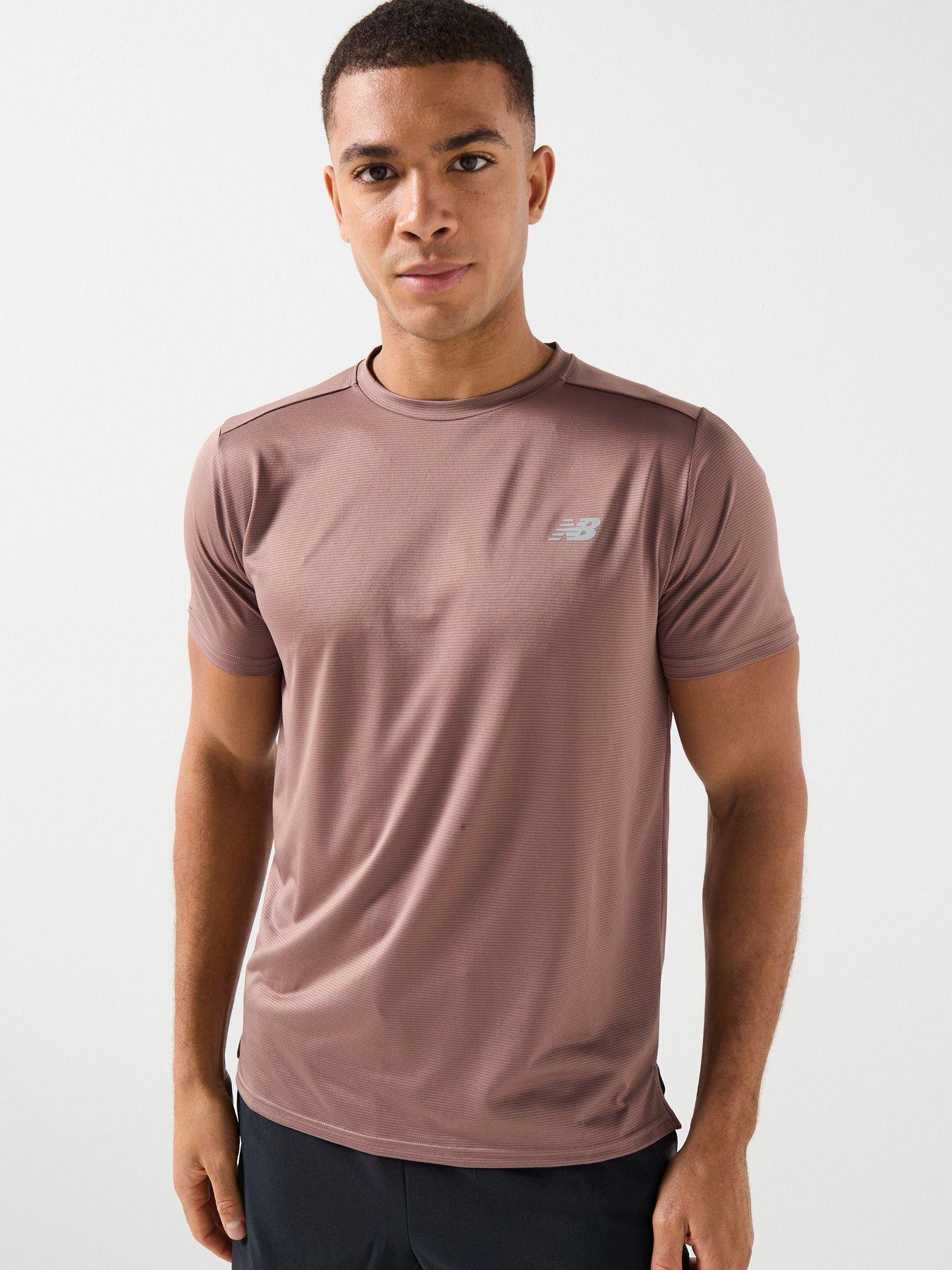 New Balance Mens Running Essential T-Shirt - Brown