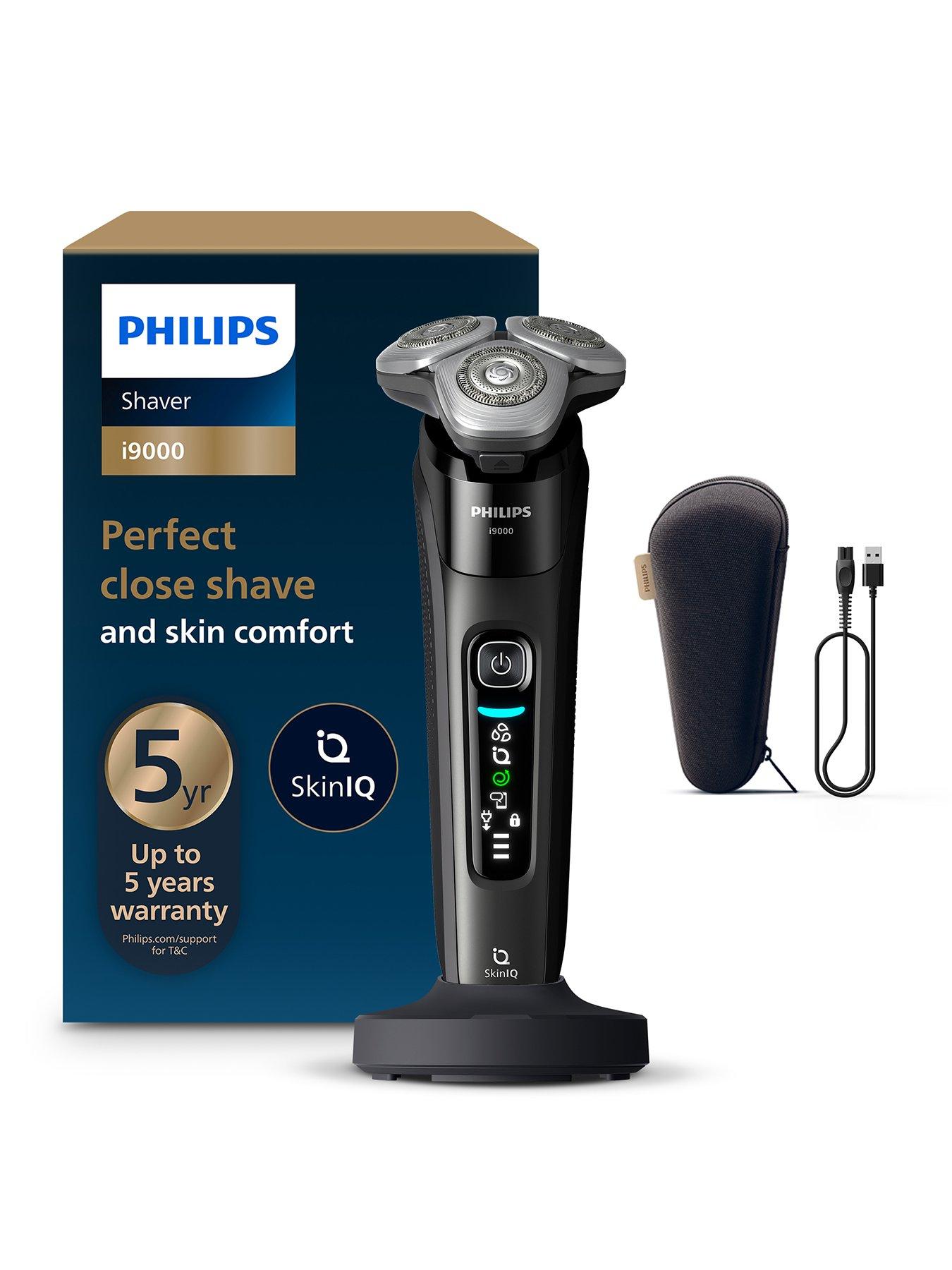 Philips Shaver i9000, X9000/30, Wet  &  Dry Electric Shaver, With Skin IQ Technology, Triple Lift  &  Cut System, 360 Rotating Dual Steel Precision razor Blades