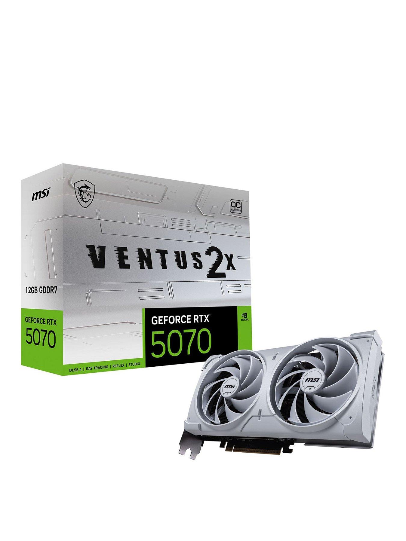 Image 1 of 7 of MSI VENTUS 2X OC - GEFORCE RTX 5070 - 12G - WHITE - Graphic Card