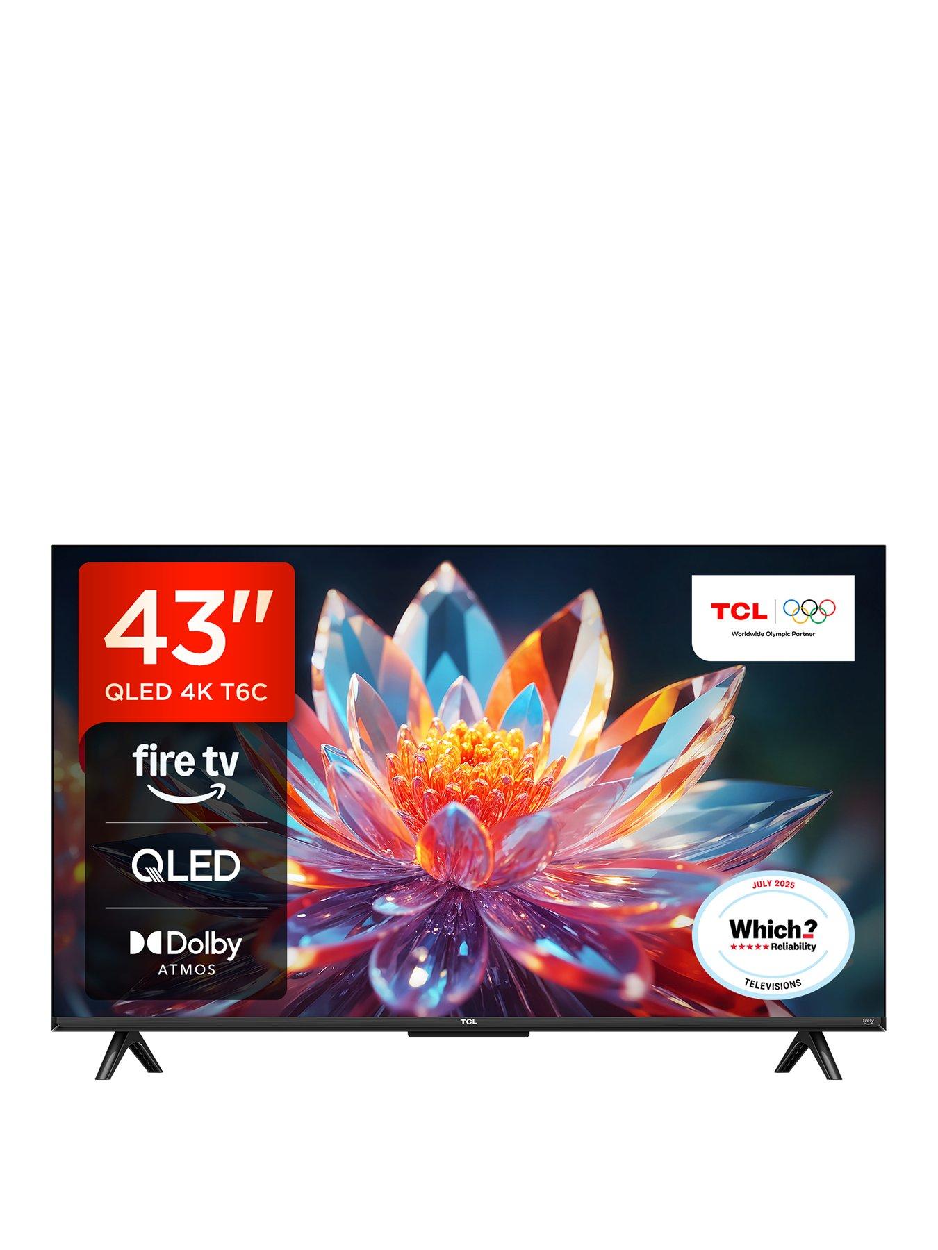 TCL 43T6C-UK 43-inch 4K QLED Fire TV with Freely