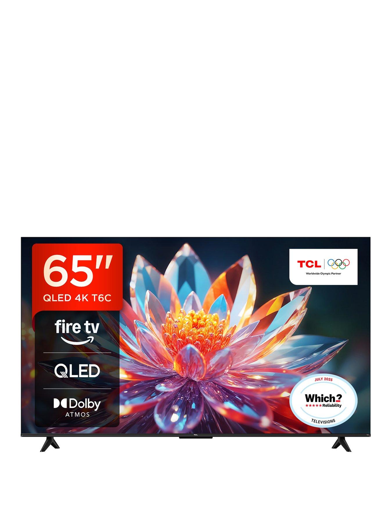 TCL 65T6C-UK 65-inch 4K QLED Fire TV with Freely Very