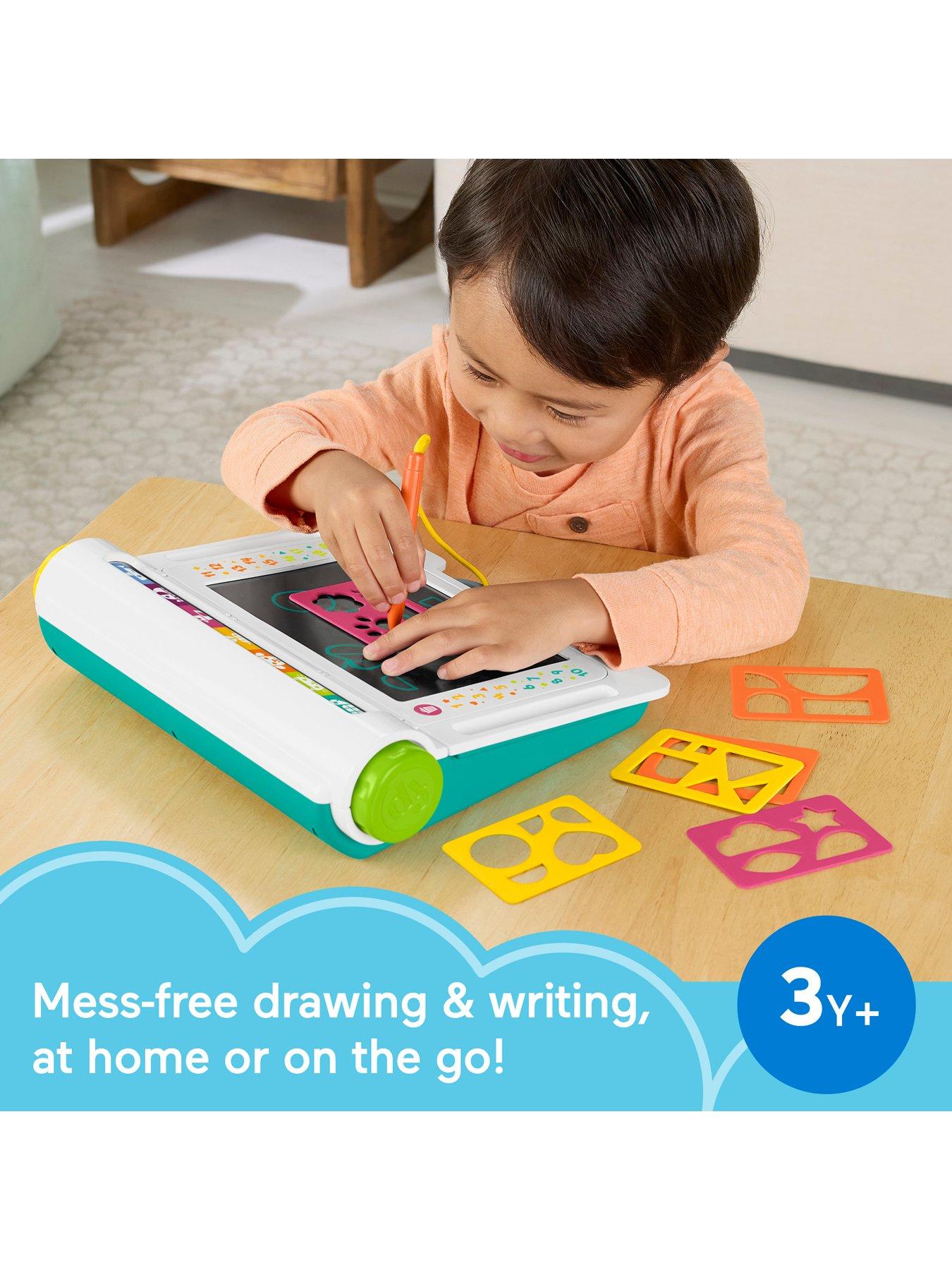Image 2 of 7 of Fisher-Price Learn &amp; Doodle Desk, Mess-Free Writing &amp; Drawing Tablet with LCD Screen for Kids