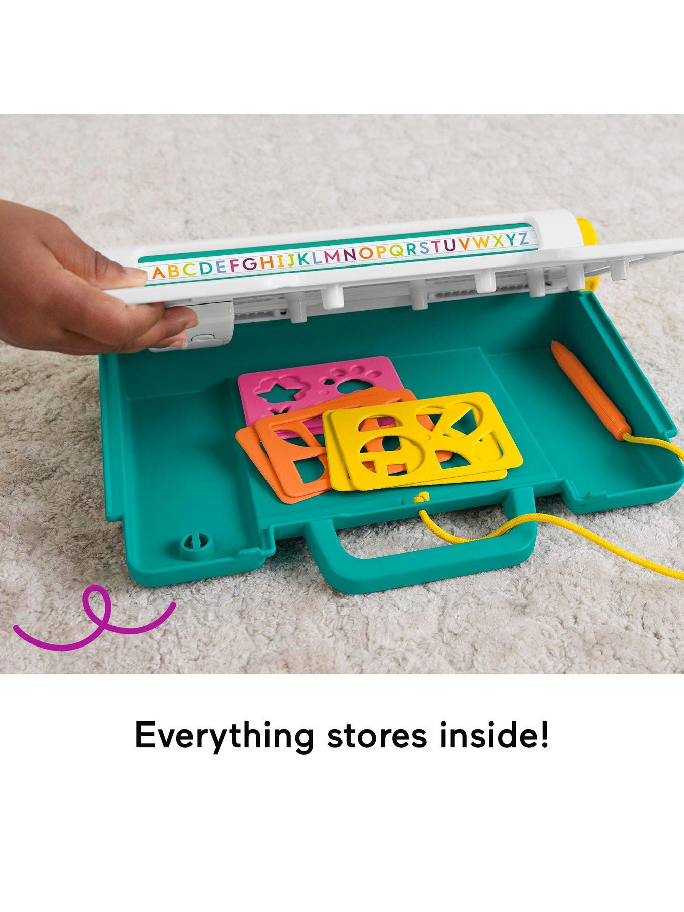 Image 5 of 7 of Fisher-Price Learn &amp; Doodle Desk, Mess-Free Writing &amp; Drawing Tablet with LCD Screen for Kids