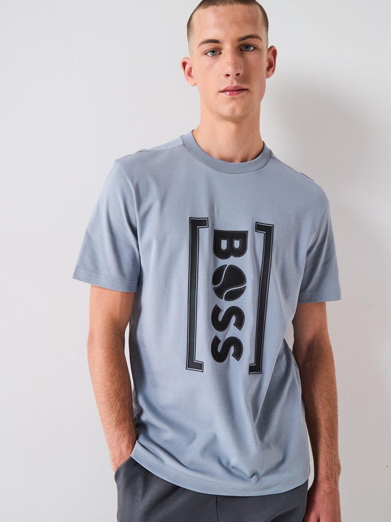 undefined Boss Tee Iconic Tl Relaxed Fit Tennis Logo T-shirt - Light Grey