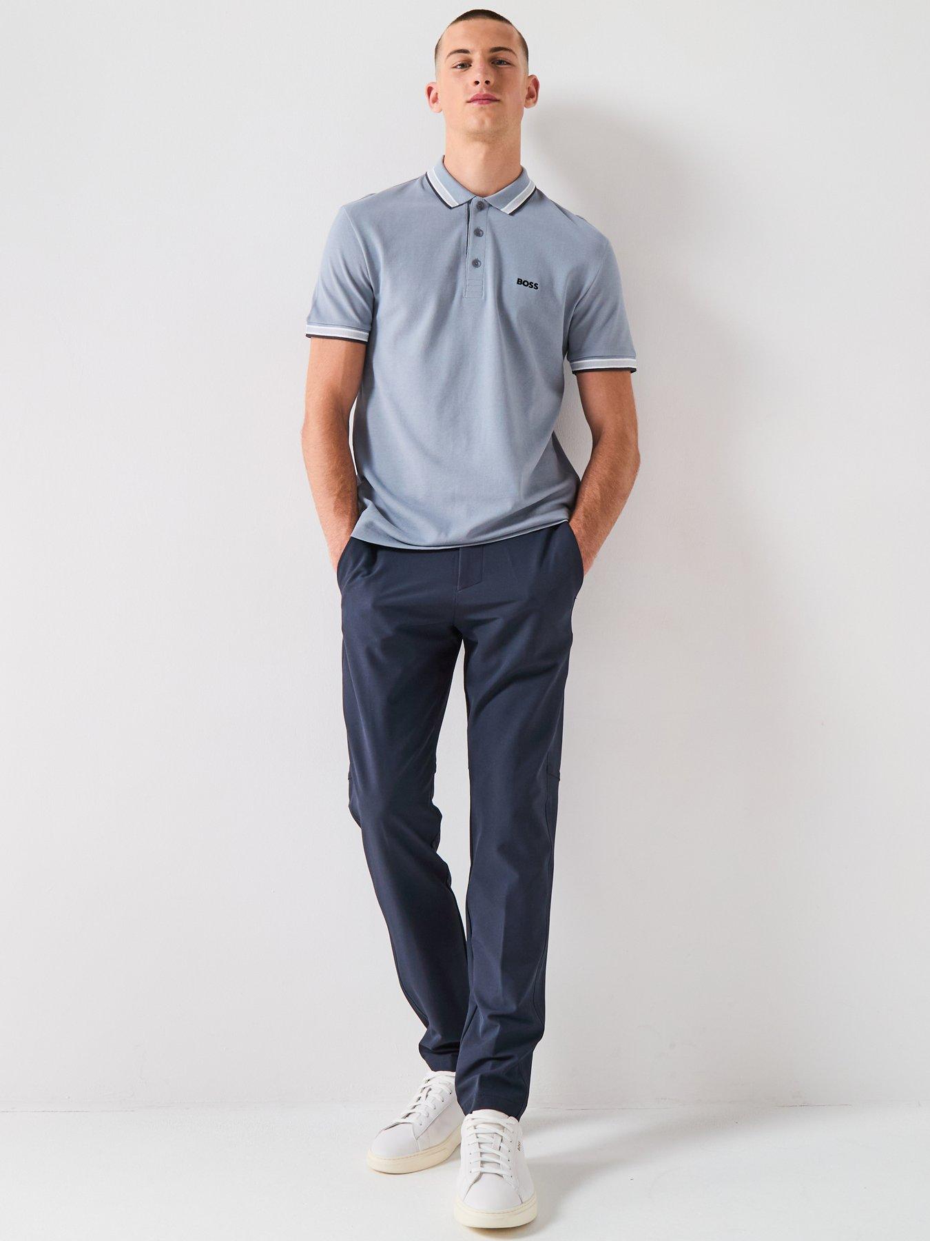 Image 4 of 4 of BOSS Paddy Regular Fit Tipping Polo Shirt - Dark Grey