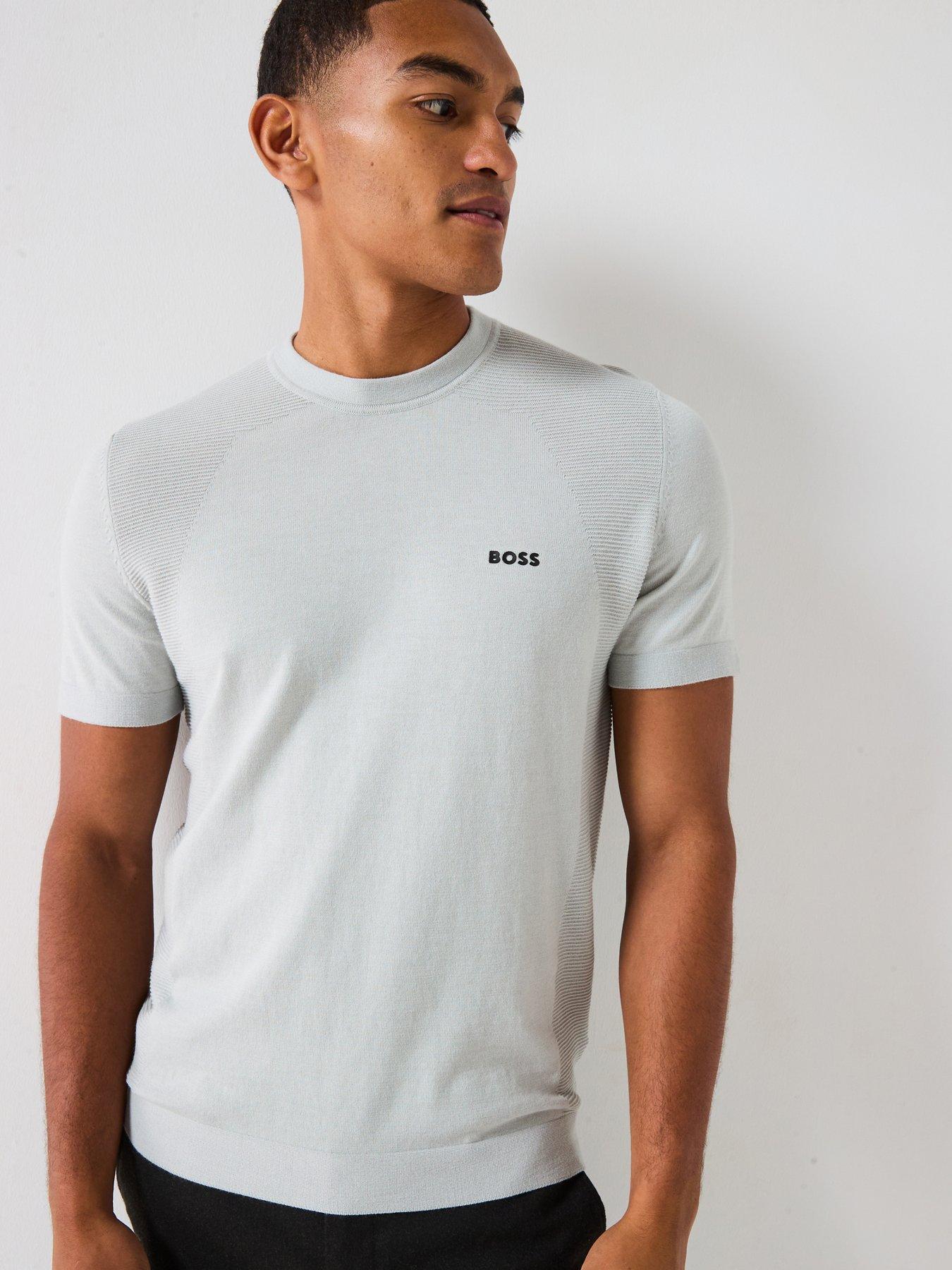 undefined Momentum Lite Short Sleeve Knitted Jumper - Light Grey