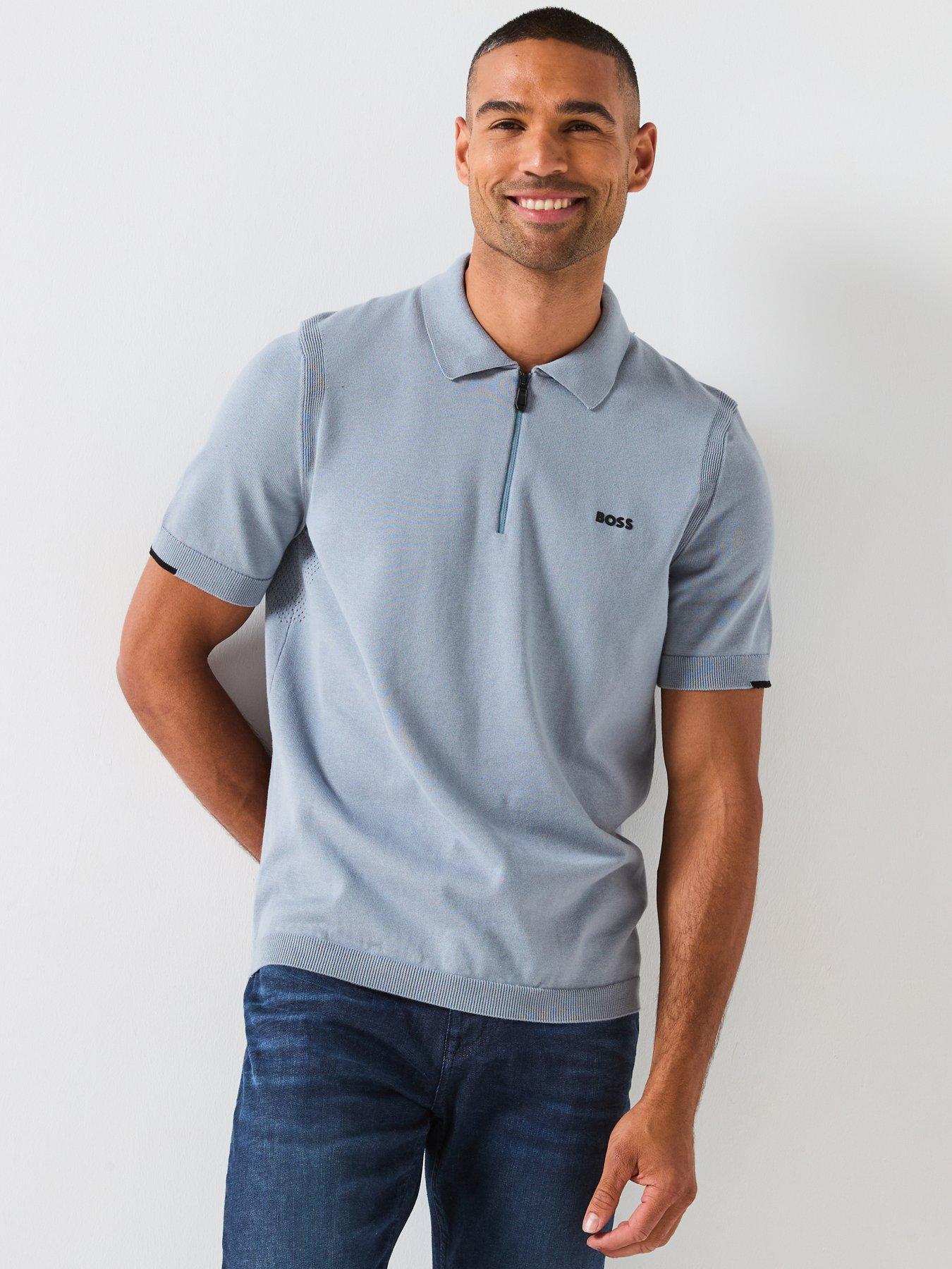 undefined Ever-X Knitted Polo Top - Grey